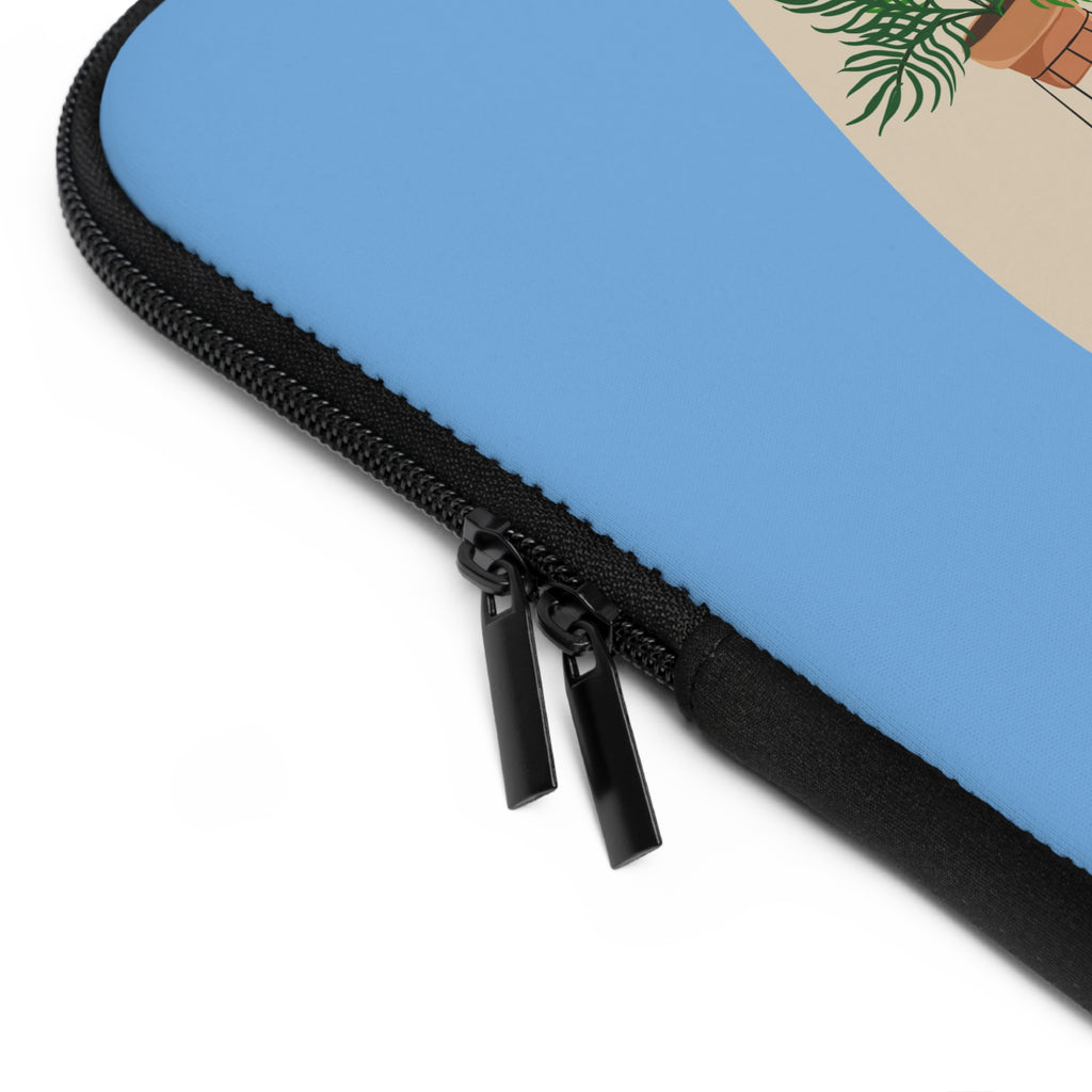 Meditative Plant Lady Laptop Sleeve — Yoga Calm Protective Case