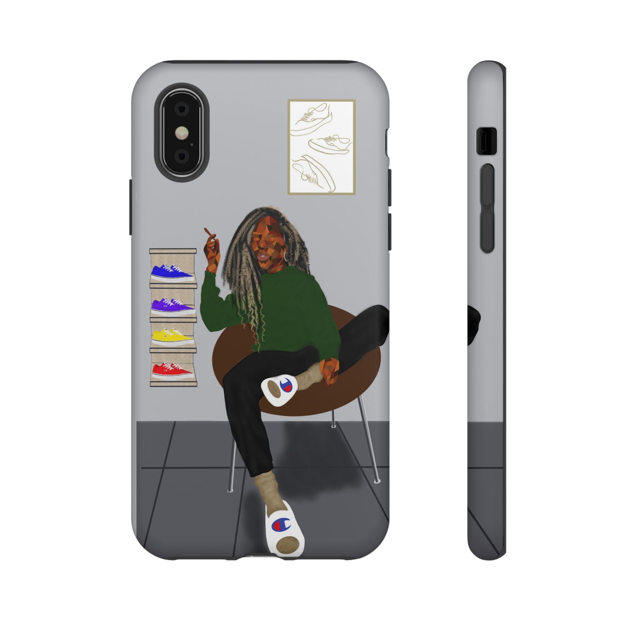 Phone Case — Chill Sneakerhead Illustration ("Tough Cases")