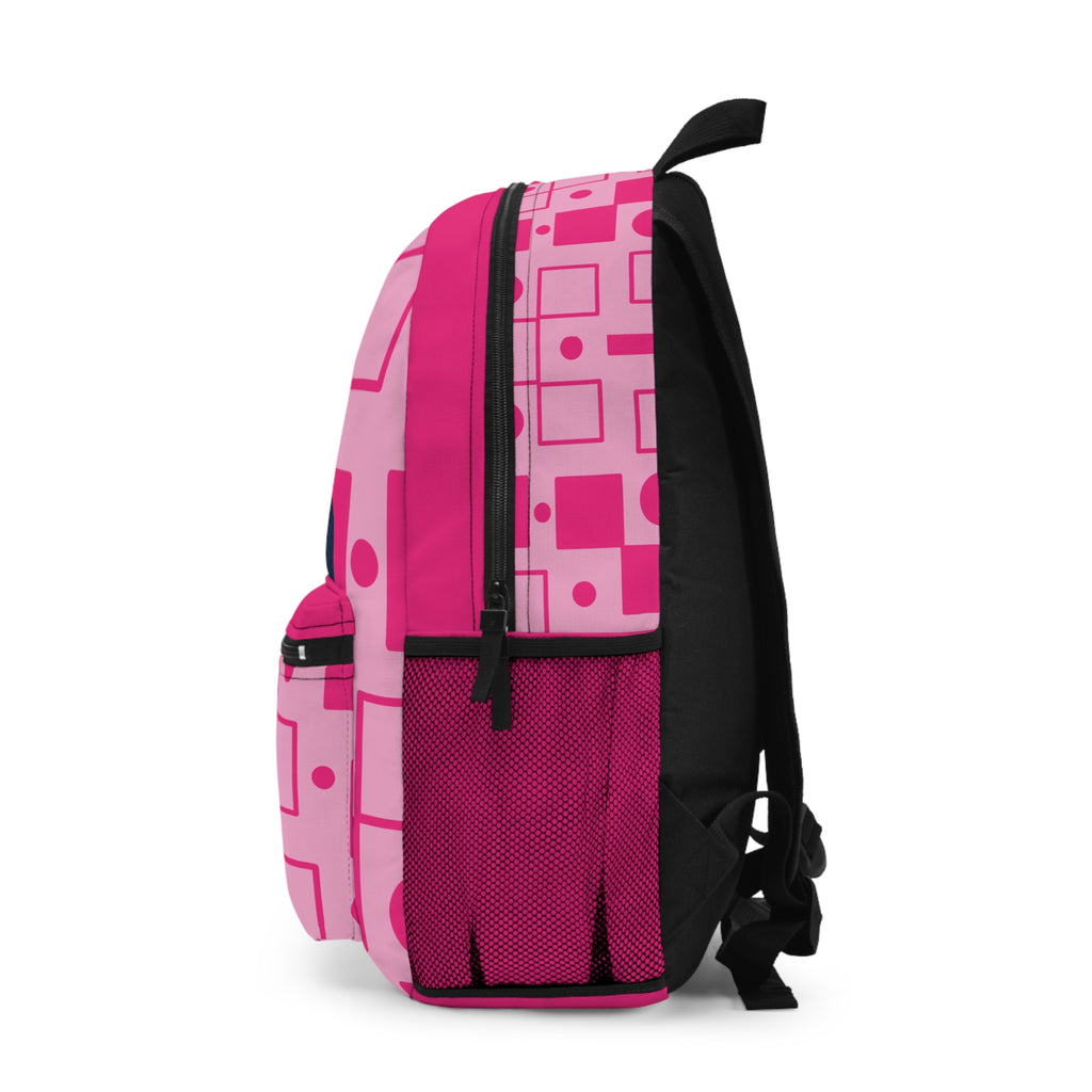 Pink Pop Art Bubblegum Backpack — Trendy Teen Graphic Bag