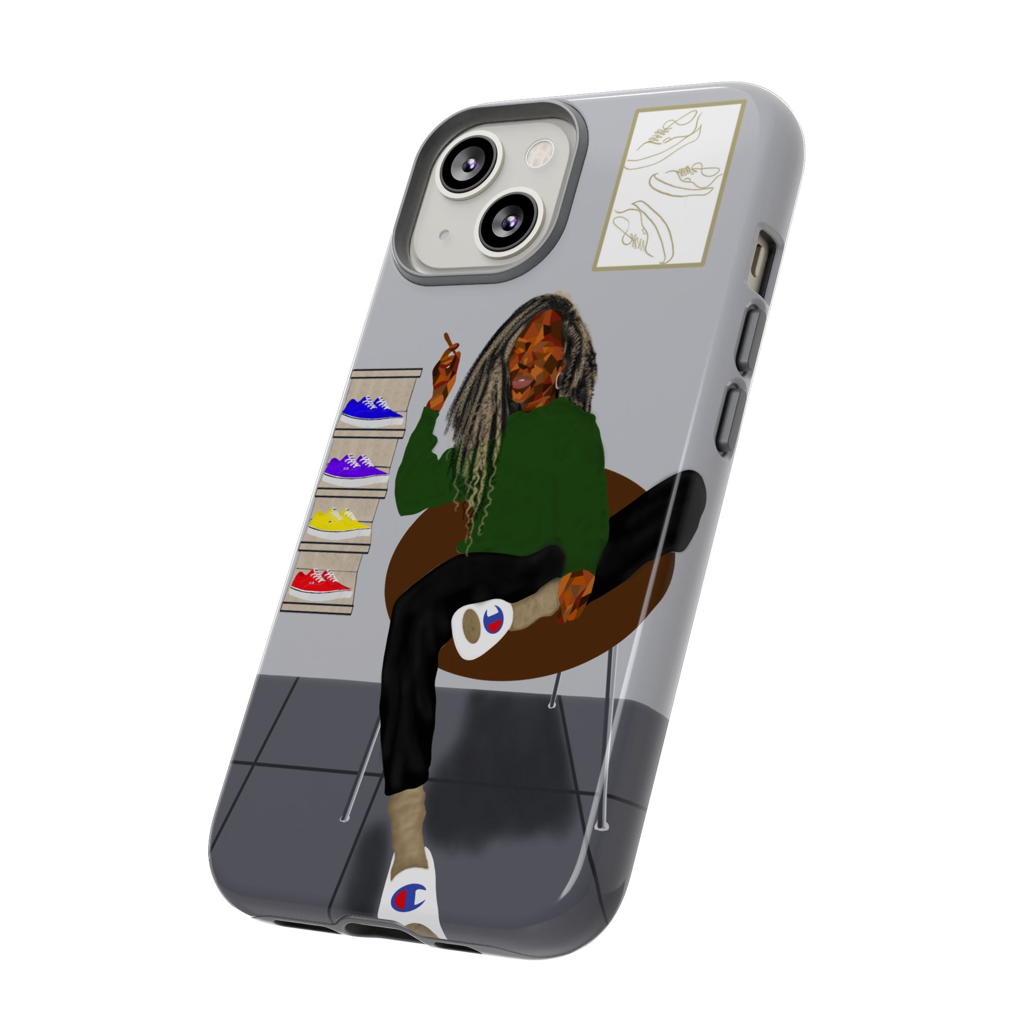 Phone Case — Chill Sneakerhead Illustration ("Tough Cases")