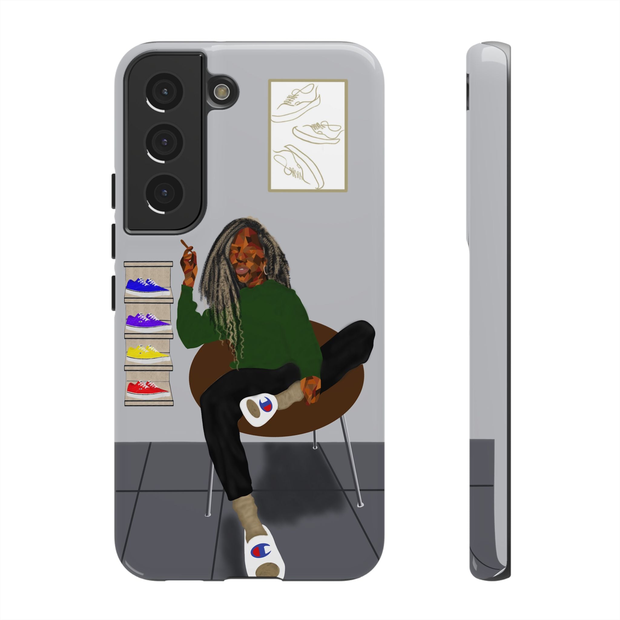 Phone Case — Chill Sneakerhead Illustration ("Tough Cases")