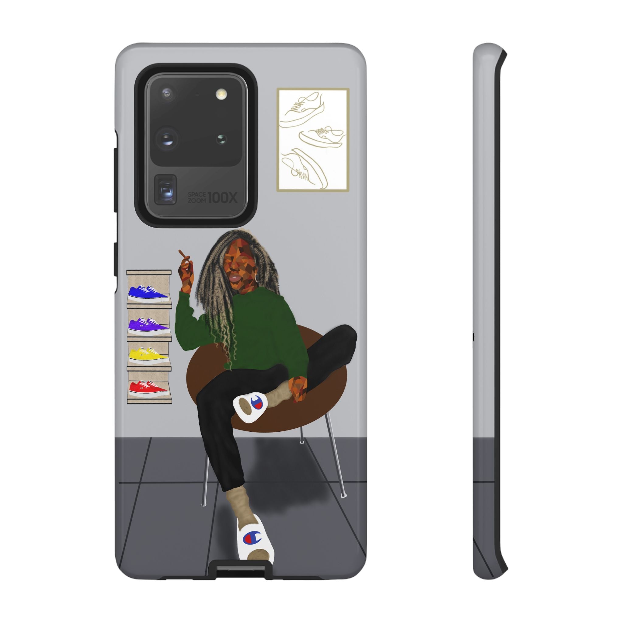 Phone Case — Chill Sneakerhead Illustration ("Tough Cases")