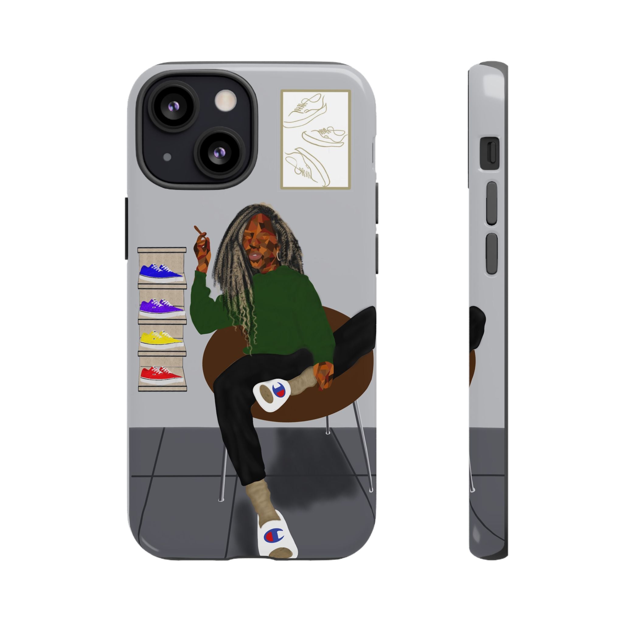 Phone Case — Chill Sneakerhead Illustration ("Tough Cases")