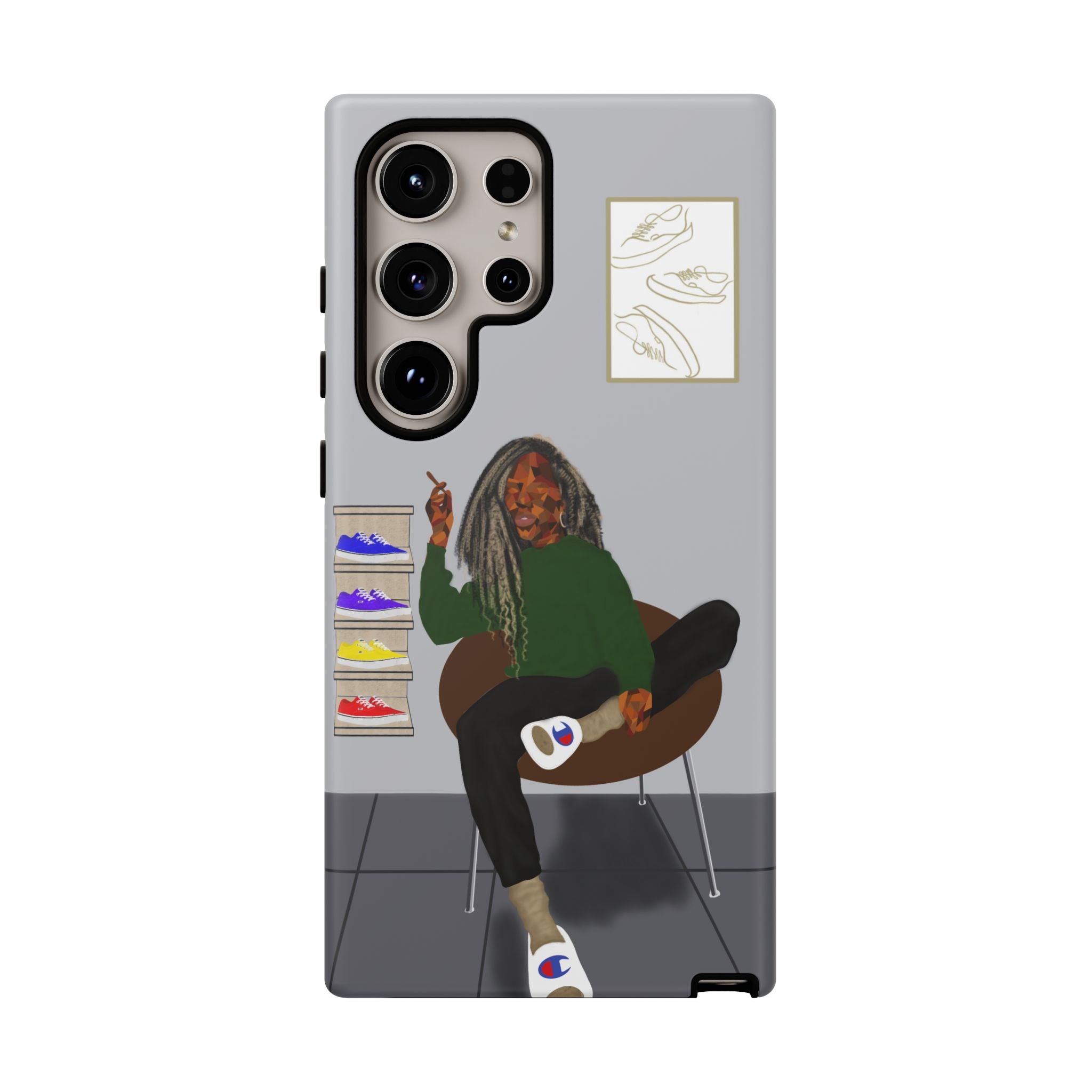 Phone Case — Chill Sneakerhead Illustration ("Tough Cases")