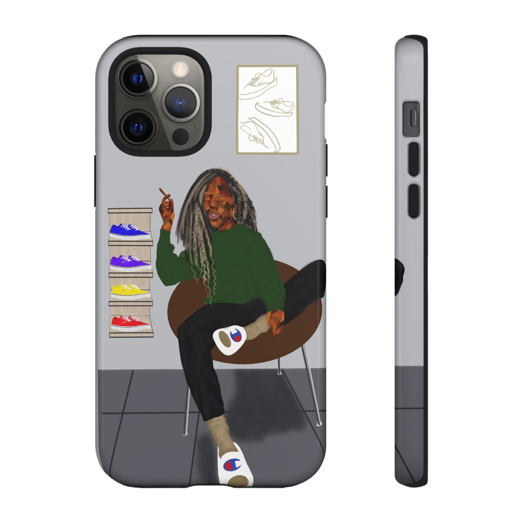 Phone Case — Chill Sneakerhead Illustration ("Tough Cases")