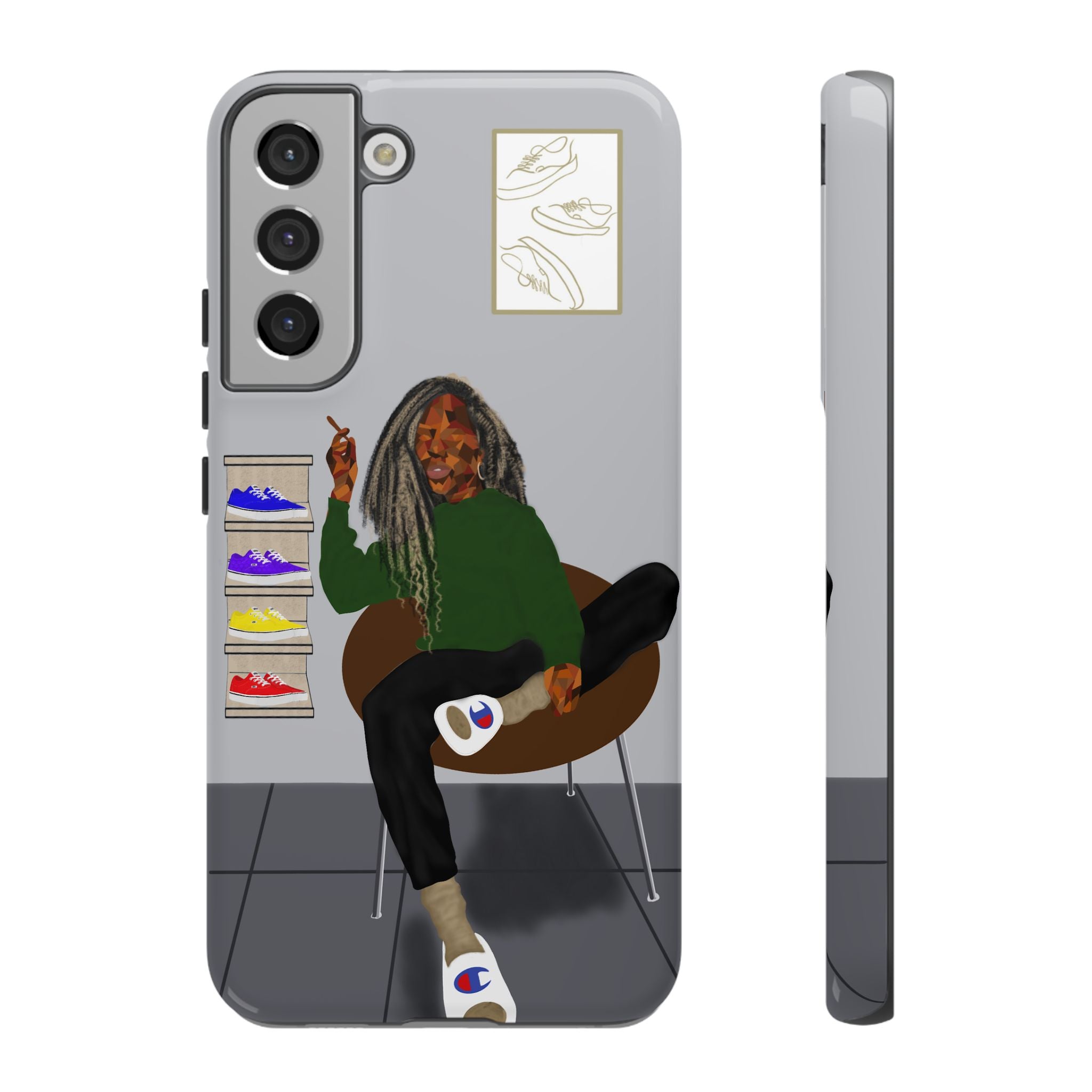 Phone Case — Chill Sneakerhead Illustration ("Tough Cases")