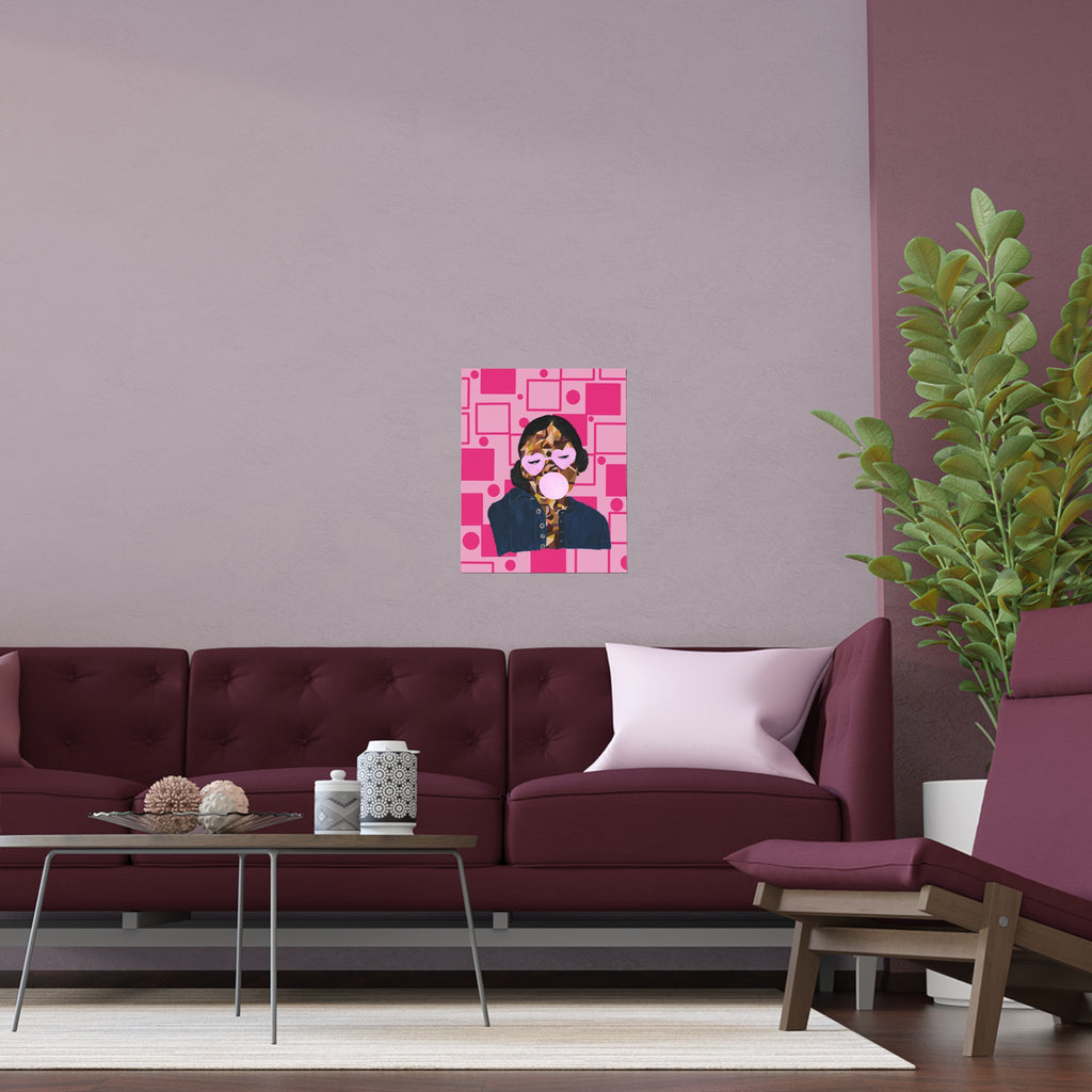 Pink Retro Bubblegum Pop Poster