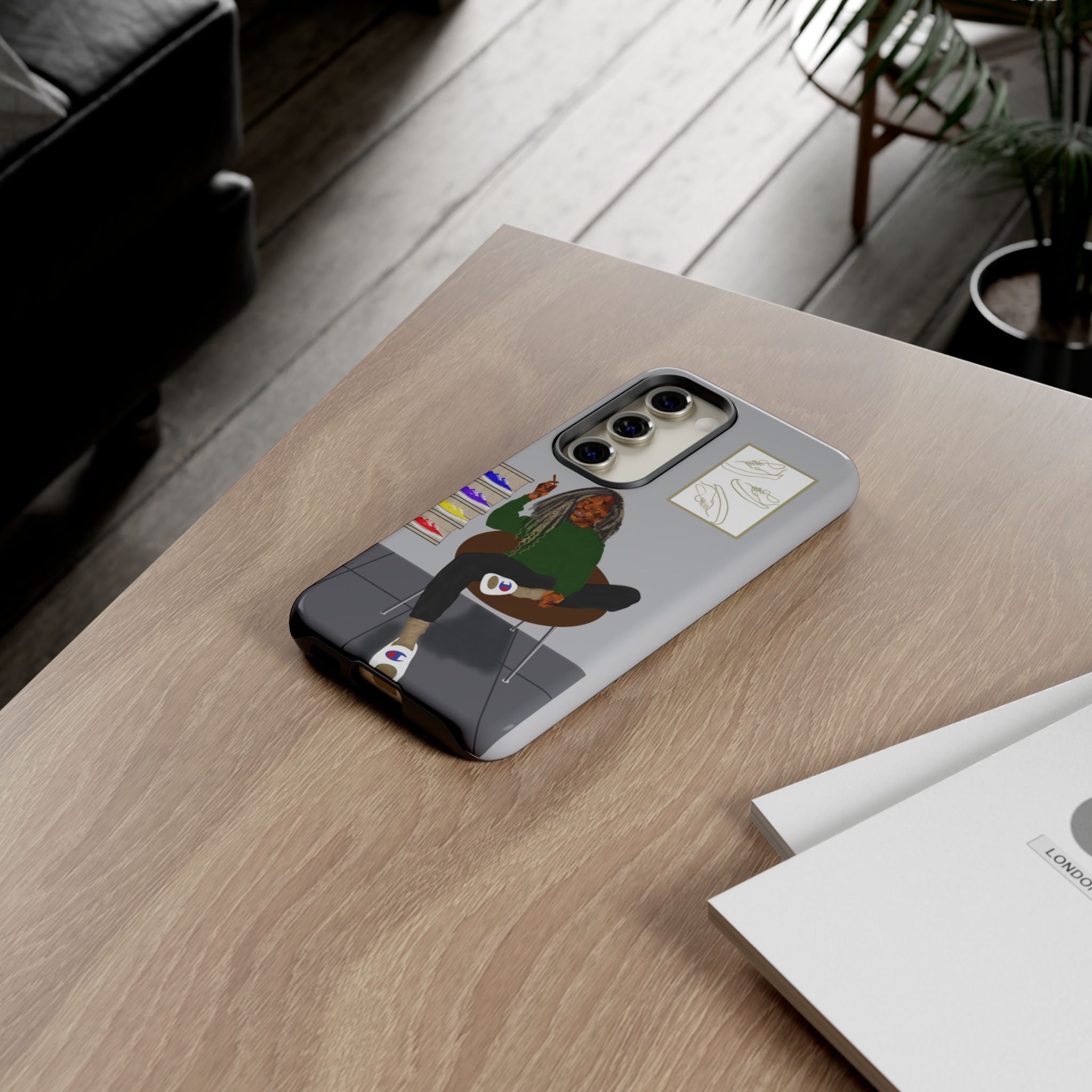 Phone Case — Chill Sneakerhead Illustration ("Tough Cases")