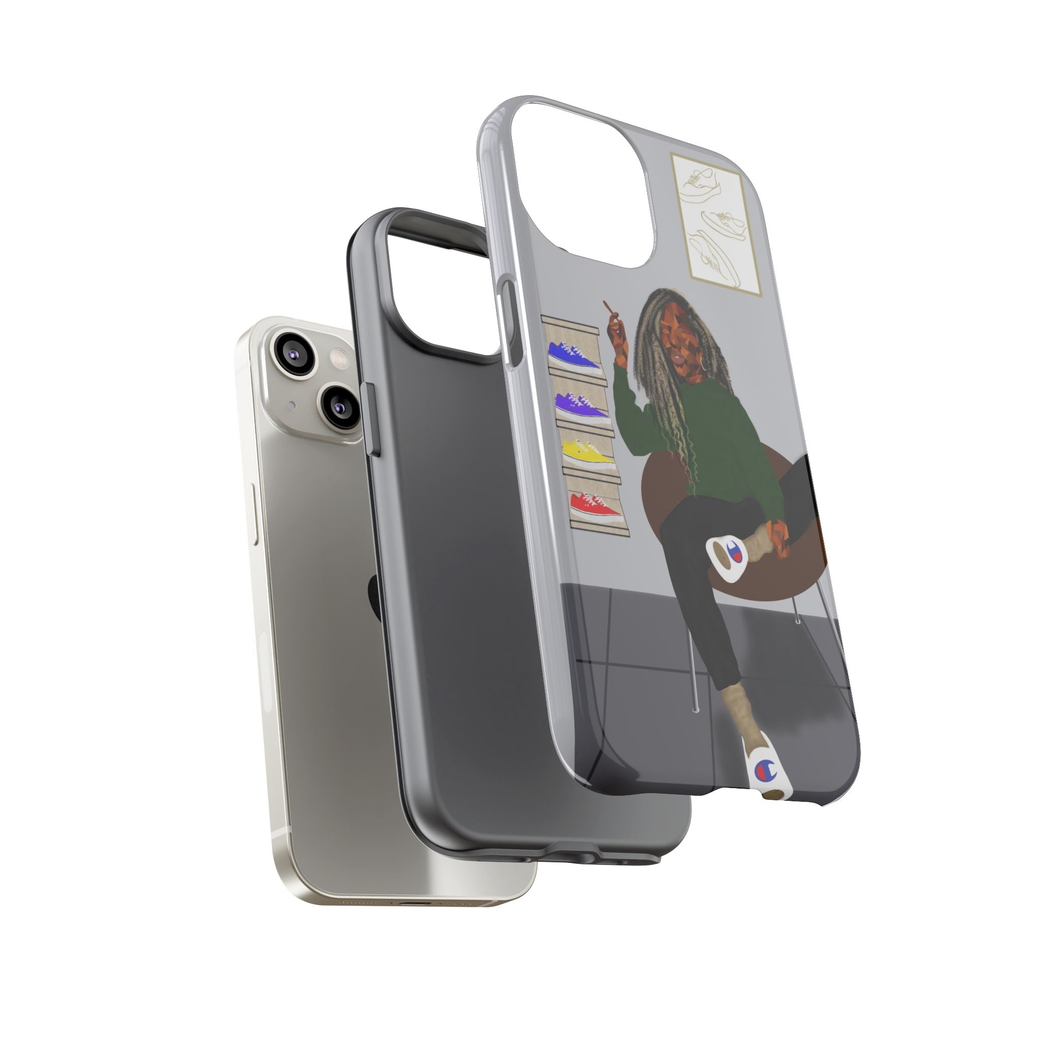 Phone Case — Chill Sneakerhead Illustration ("Tough Cases")