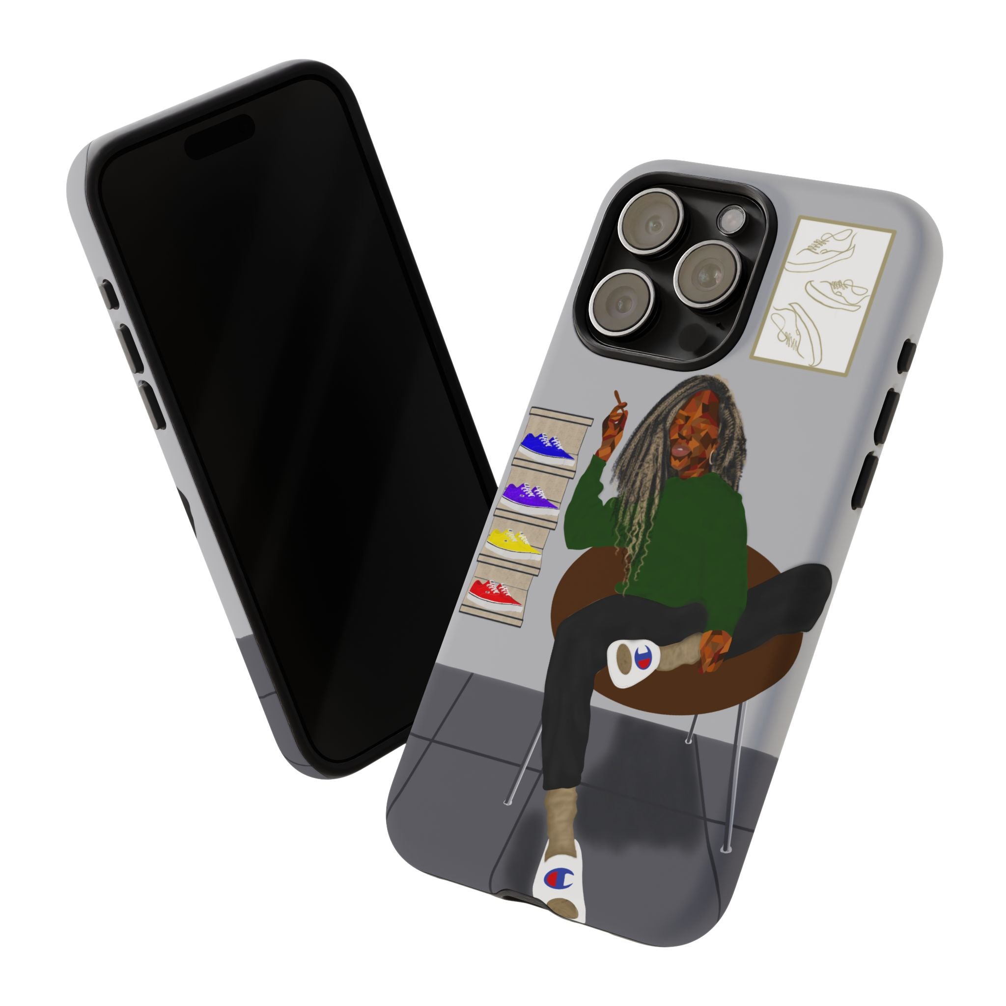 Phone Case — Chill Sneakerhead Illustration ("Tough Cases")