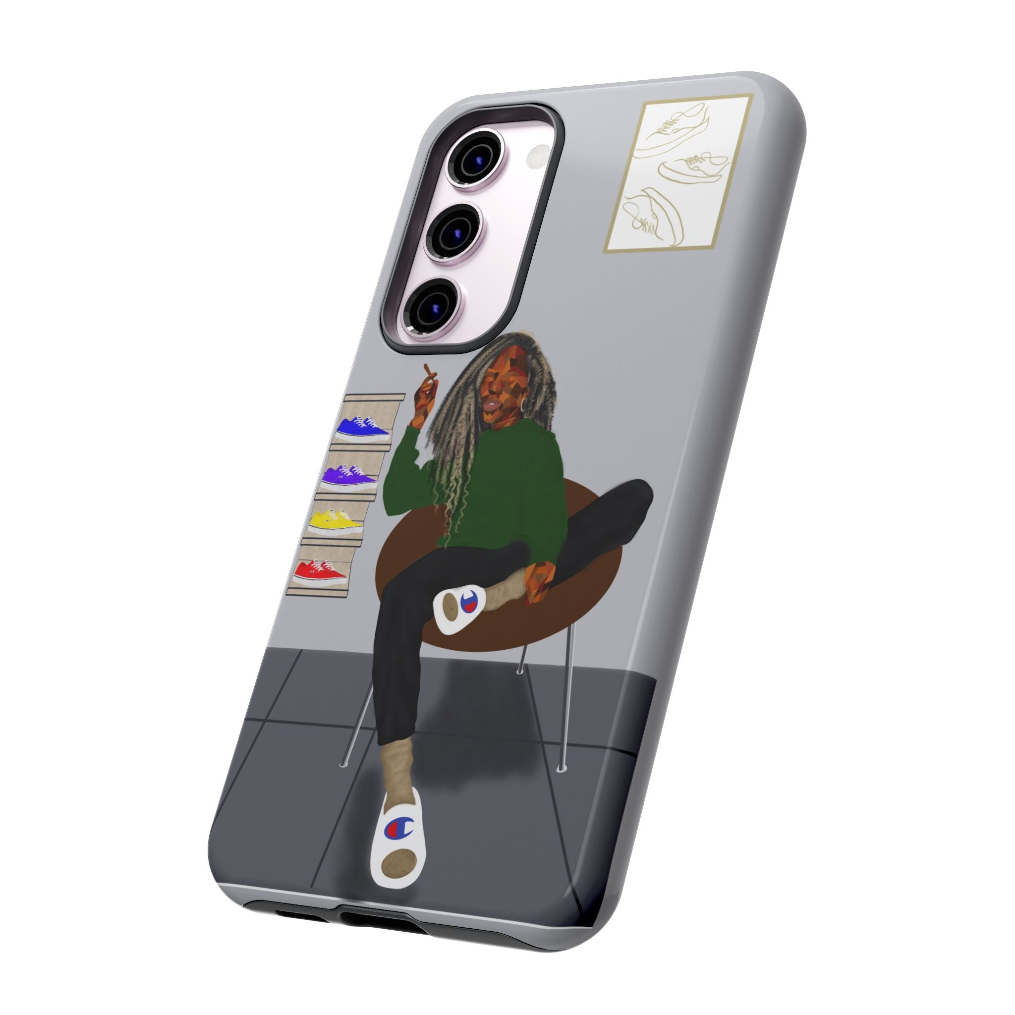 Phone Case — Chill Sneakerhead Illustration ("Tough Cases")