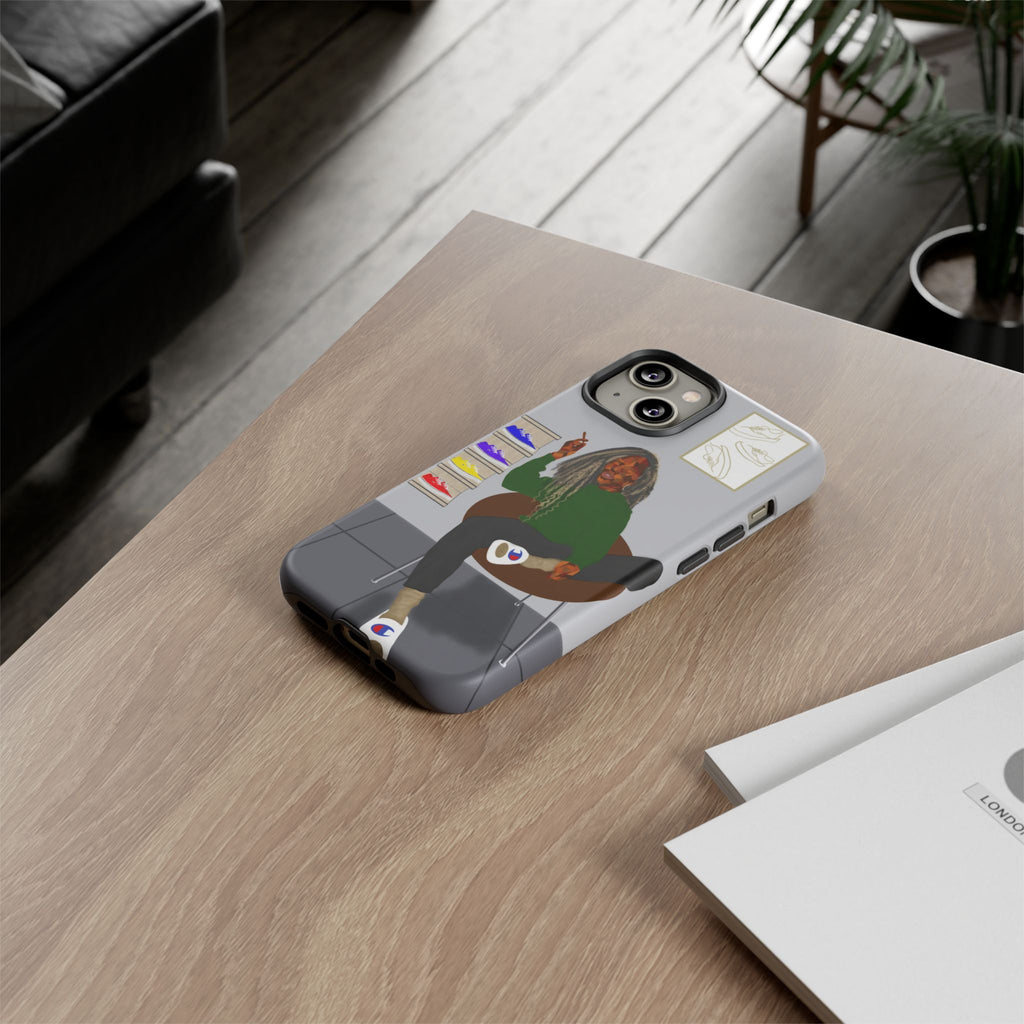 Phone Case — Chill Sneakerhead Illustration ("Tough Cases")