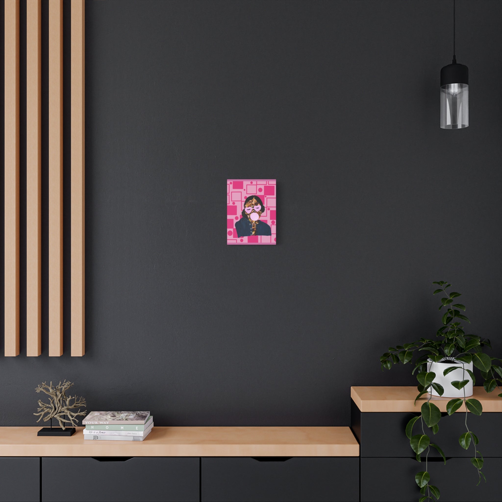 Pop Art Bubblegum Girl Matte Canvas Wall Art