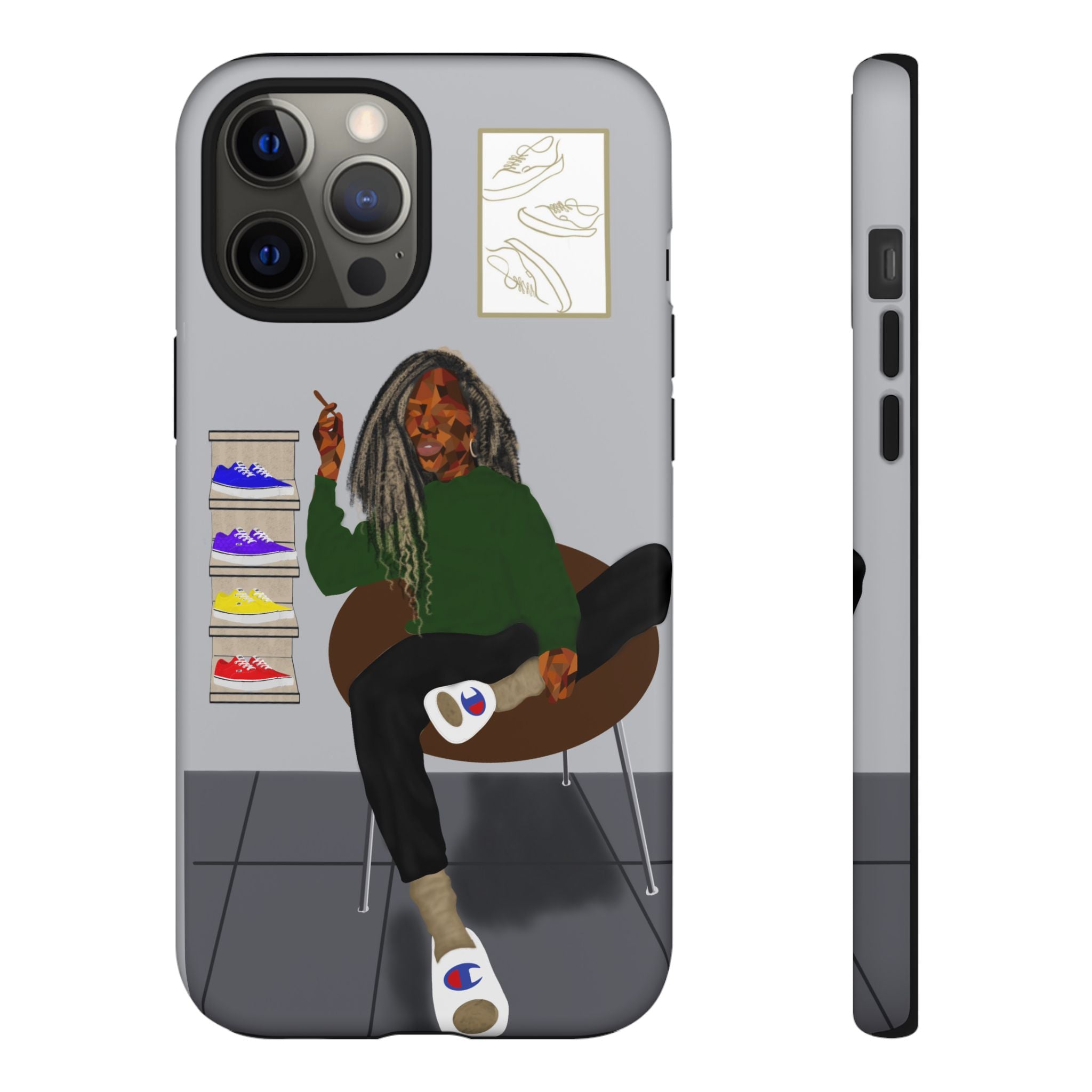 Phone Case — Chill Sneakerhead Illustration ("Tough Cases")