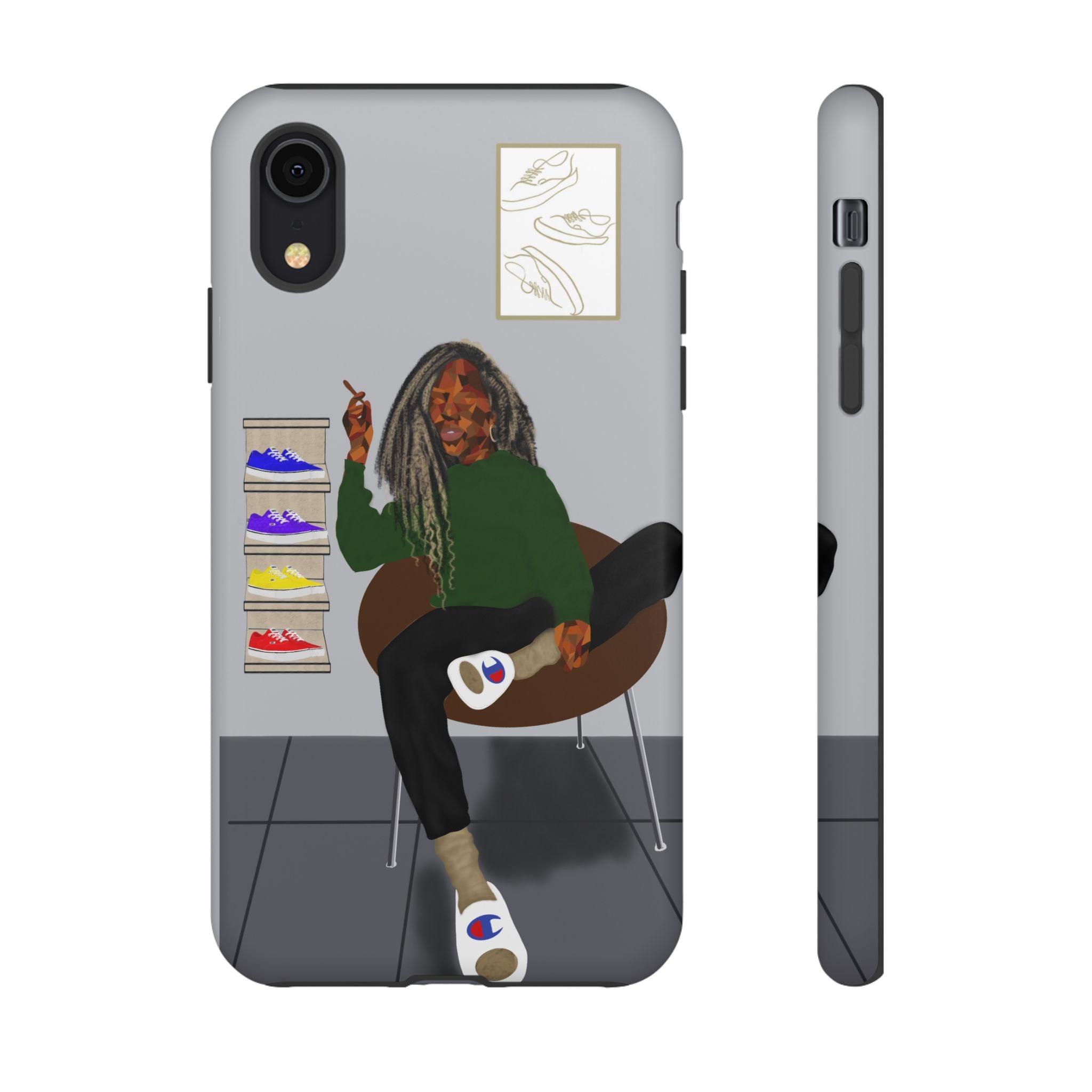 Phone Case — Chill Sneakerhead Illustration ("Tough Cases")
