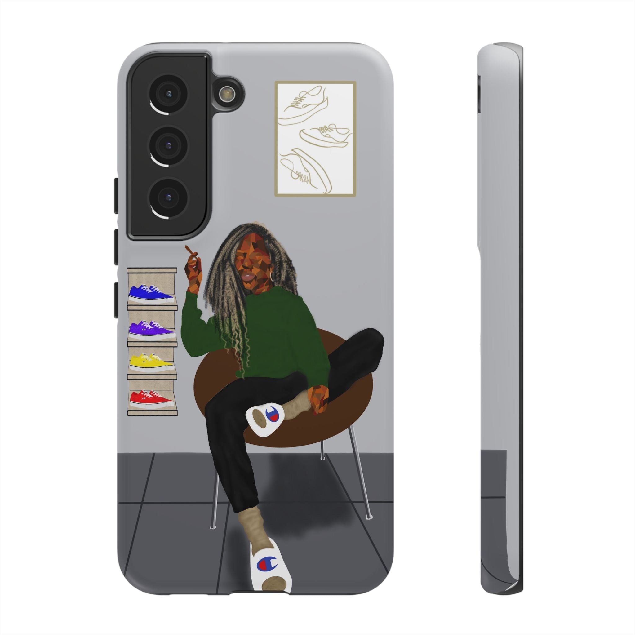 Phone Case — Chill Sneakerhead Illustration ("Tough Cases")