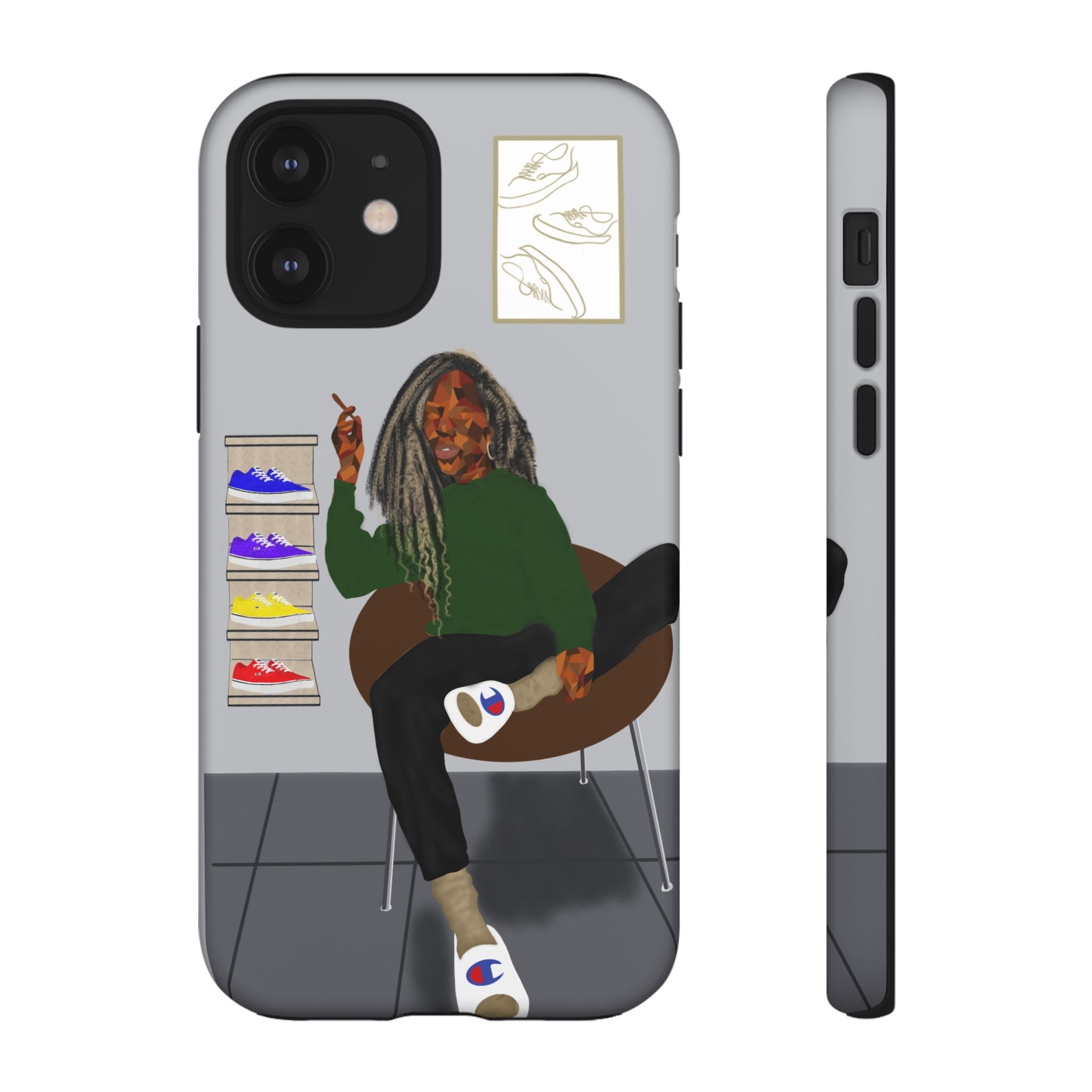 Phone Case — Chill Sneakerhead Illustration ("Tough Cases")