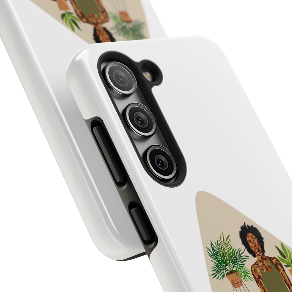 Yoga Girl Tough Phone Case — Meditation, Plants & Self‑Care Protective Cover