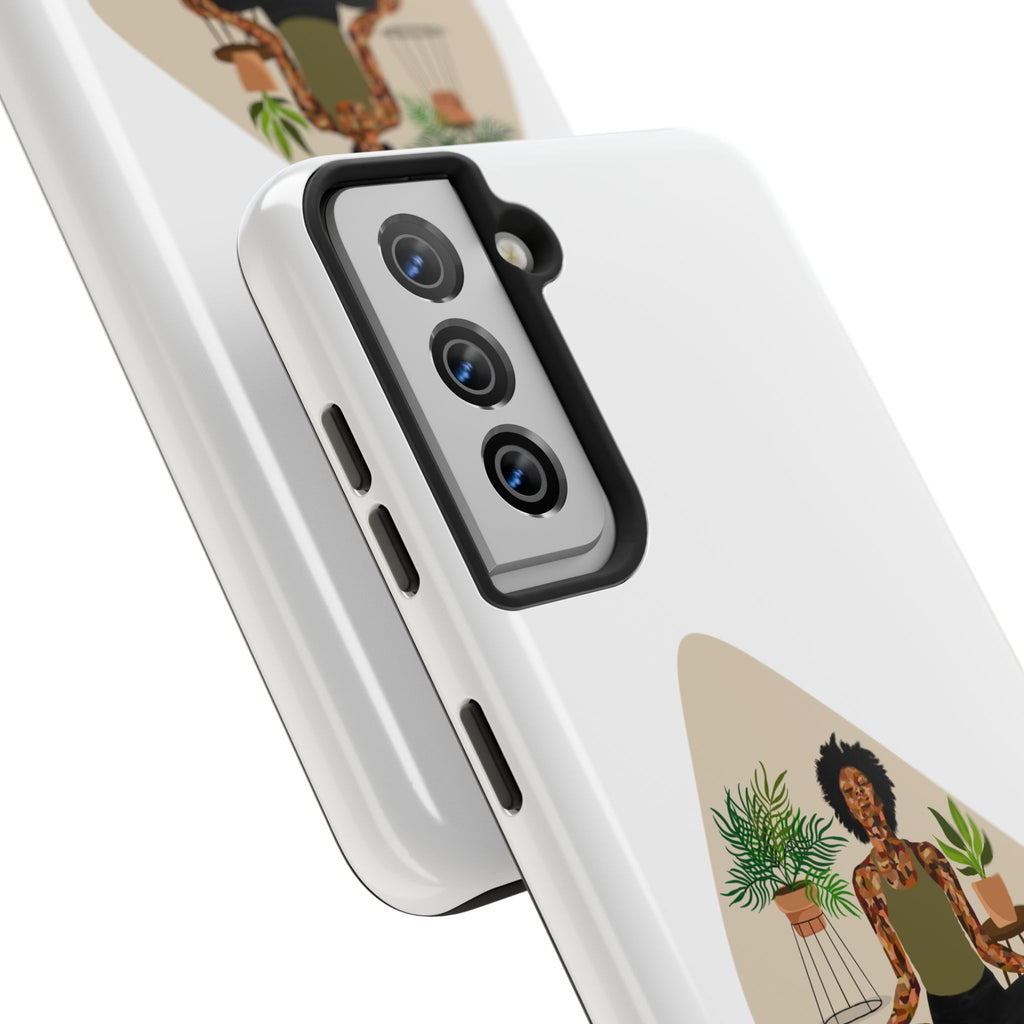 Yoga Girl Tough Phone Case — Meditation, Plants & Self‑Care Protective Cover