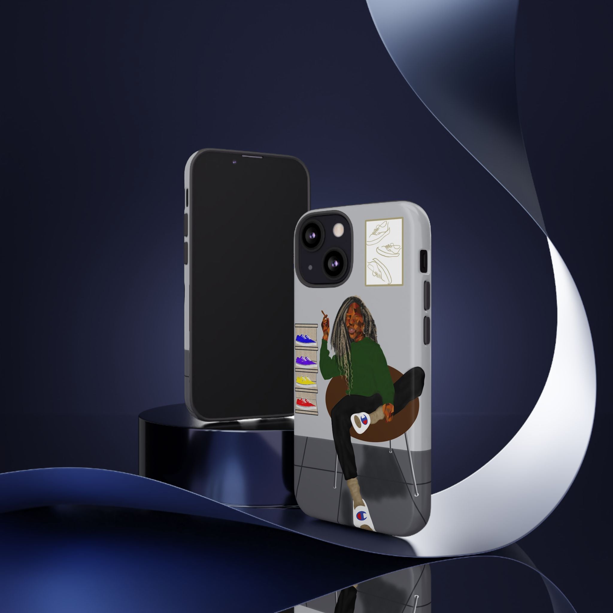 Phone Case — Chill Sneakerhead Illustration ("Tough Cases")