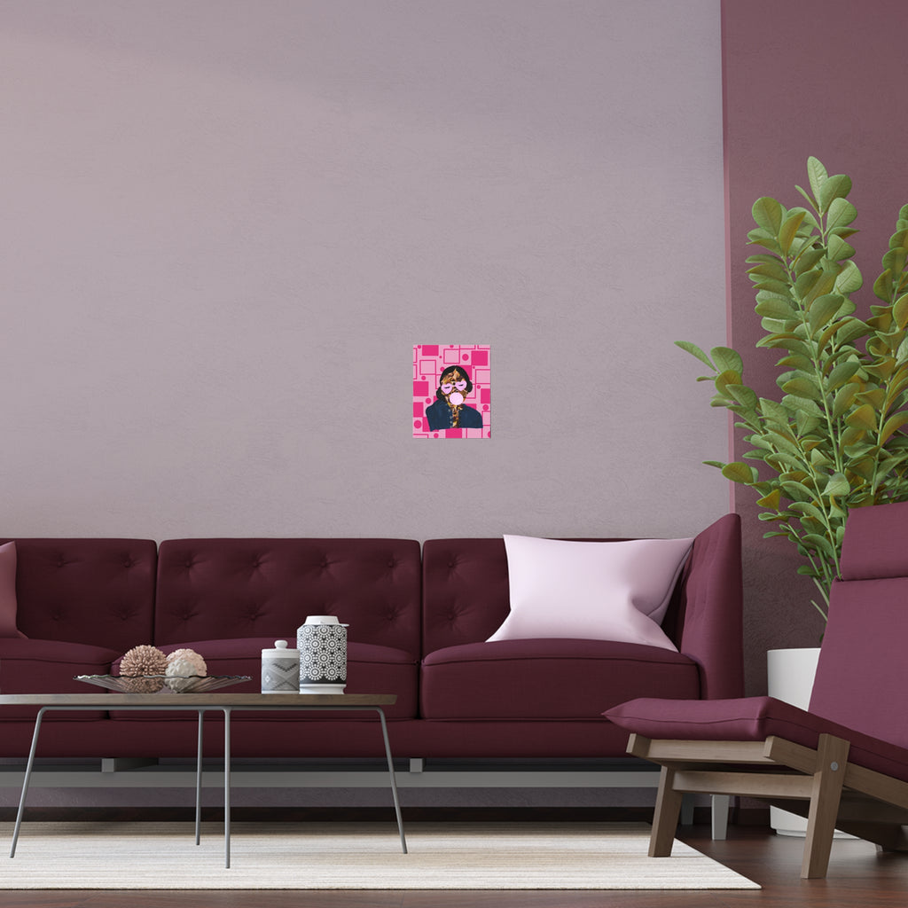 Pink Retro Bubblegum Pop Poster