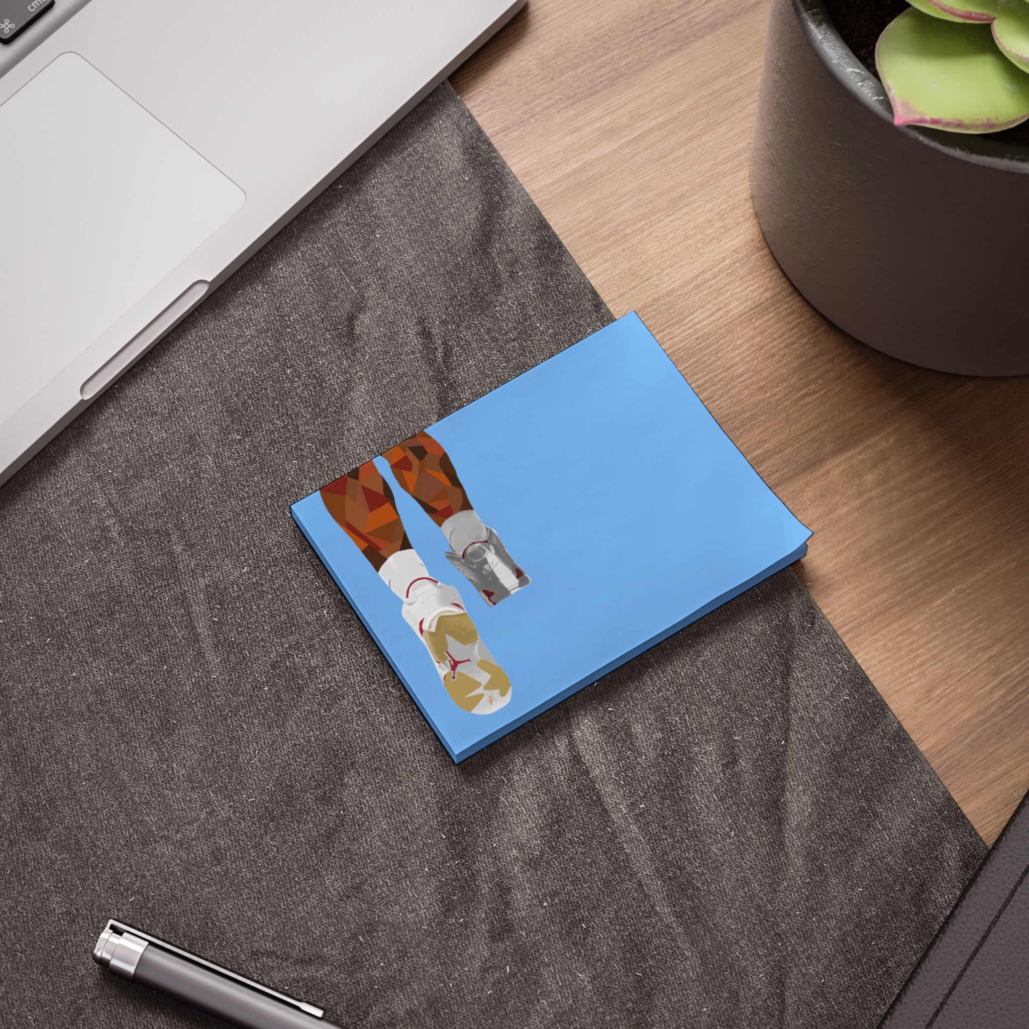 Running Shoes Post-it Note Pad — Minimal Athletic Memo Pads