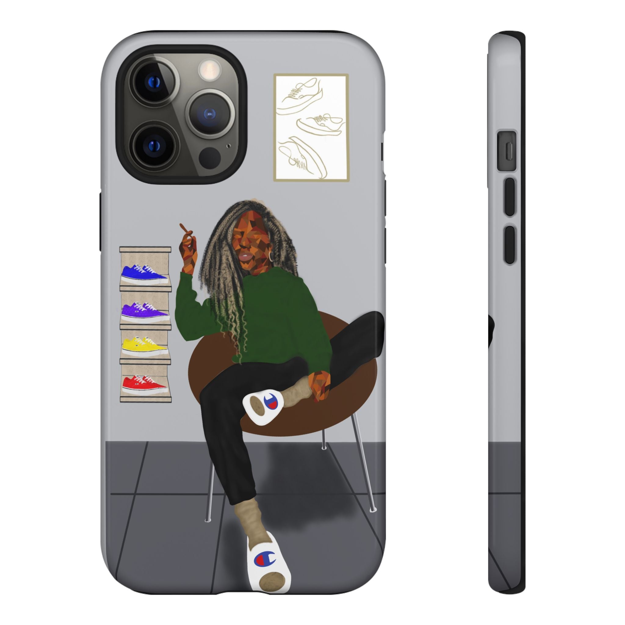 Phone Case — Chill Sneakerhead Illustration ("Tough Cases")