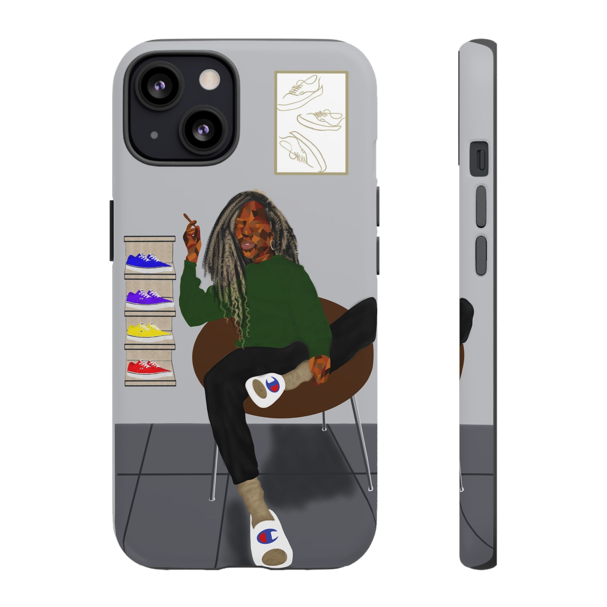 Phone Case — Chill Sneakerhead Illustration ("Tough Cases")