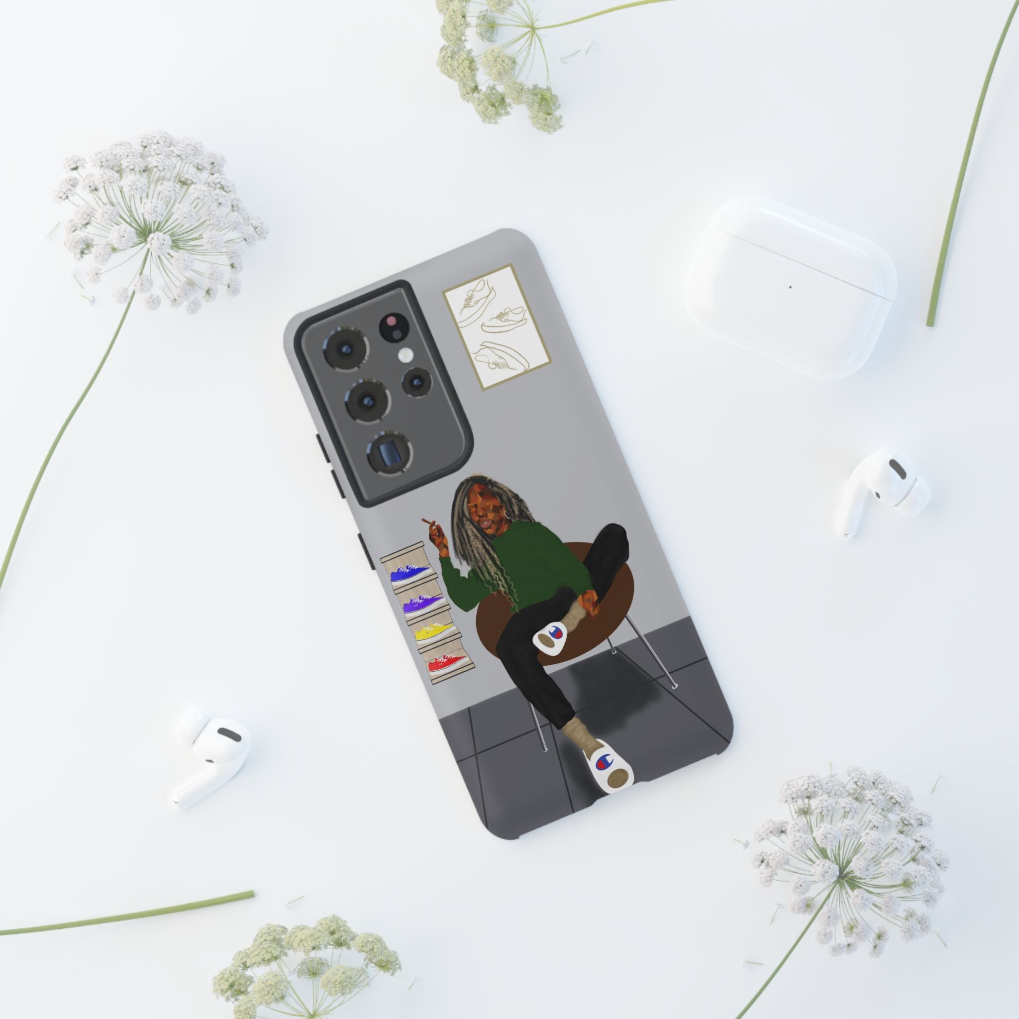 Phone Case — Chill Sneakerhead Illustration ("Tough Cases")