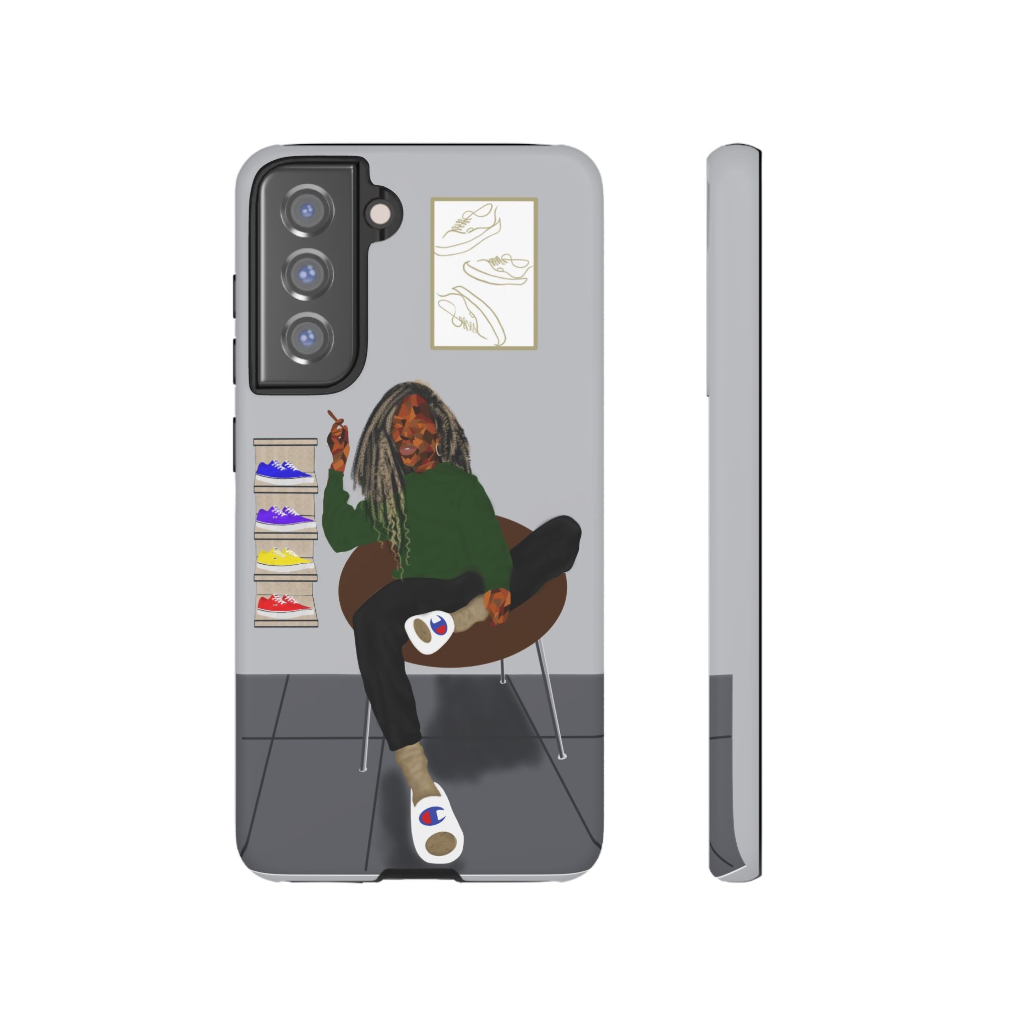 Phone Case — Chill Sneakerhead Illustration ("Tough Cases")