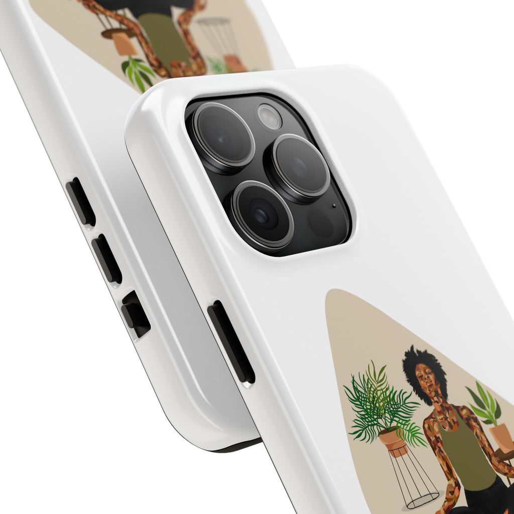 Yoga Girl Tough Phone Case — Meditation, Plants & Self‑Care Protective Cover