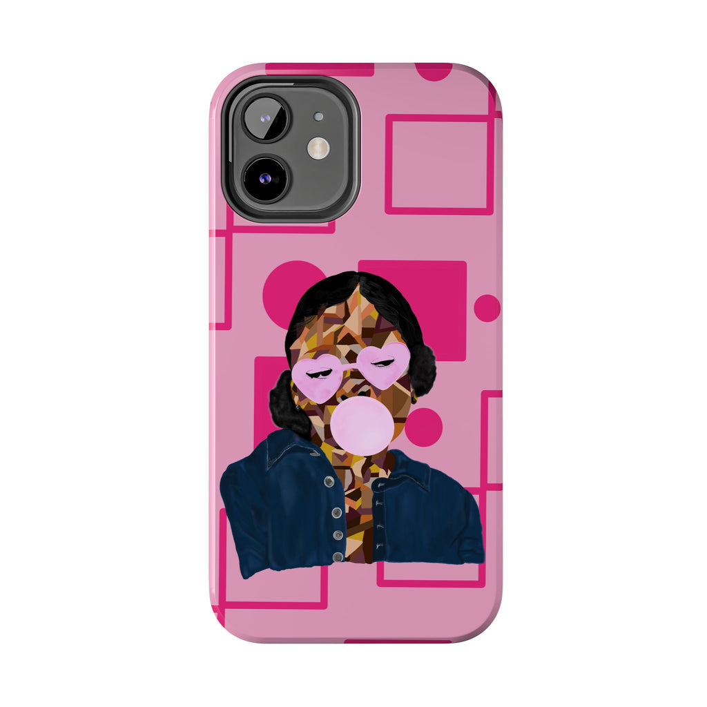 Pink Pop Art Phone Case — Bubblegum Girl Tough Phone Case