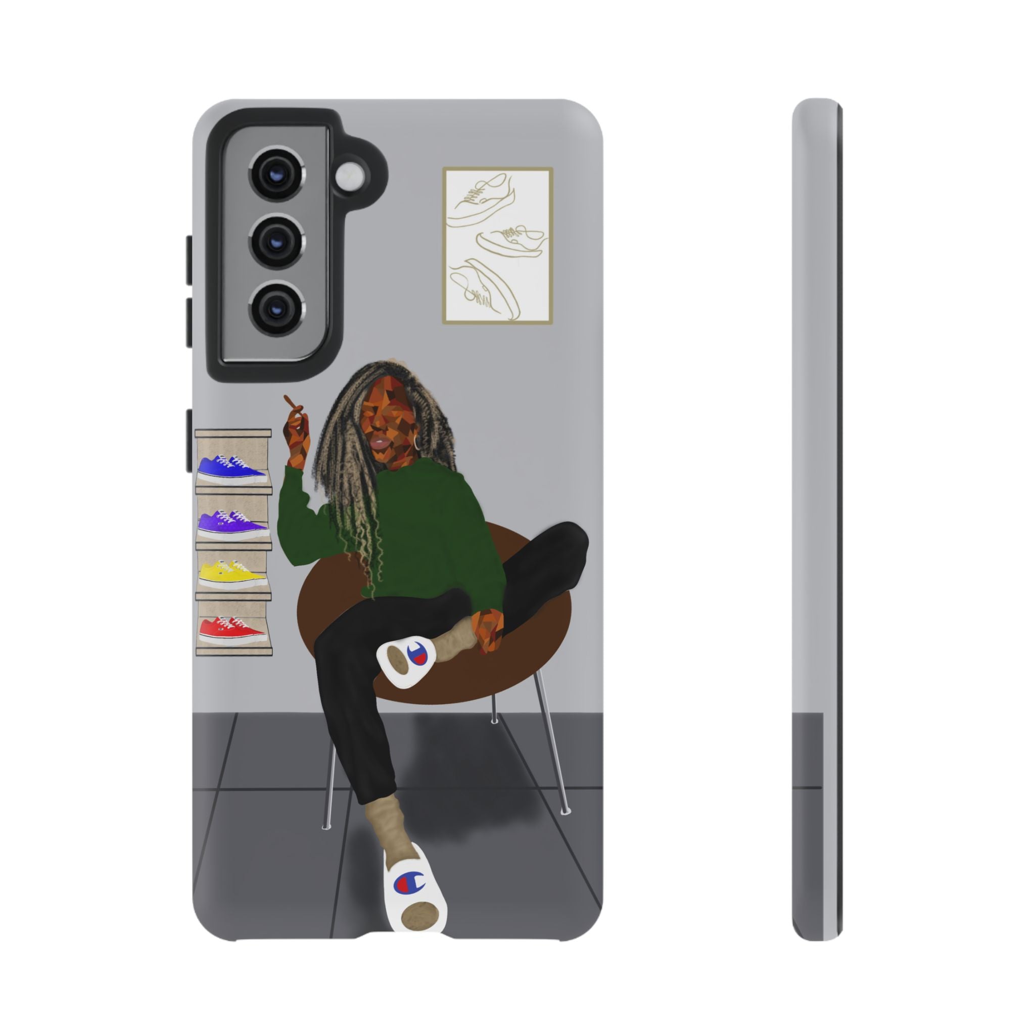 Phone Case — Chill Sneakerhead Illustration ("Tough Cases")