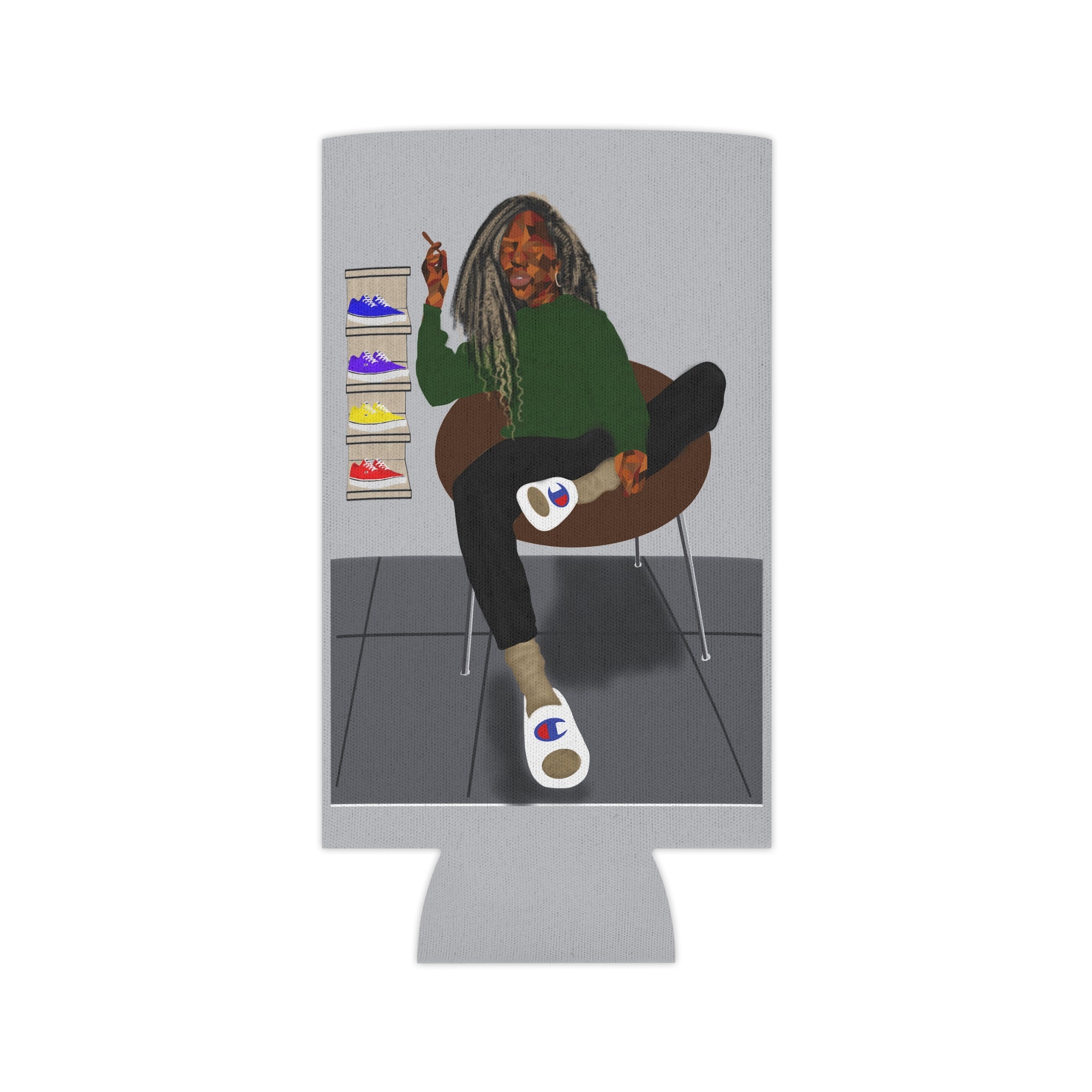 Can Cooler — Chill Dreads Lounge Art Drink Can Cooler