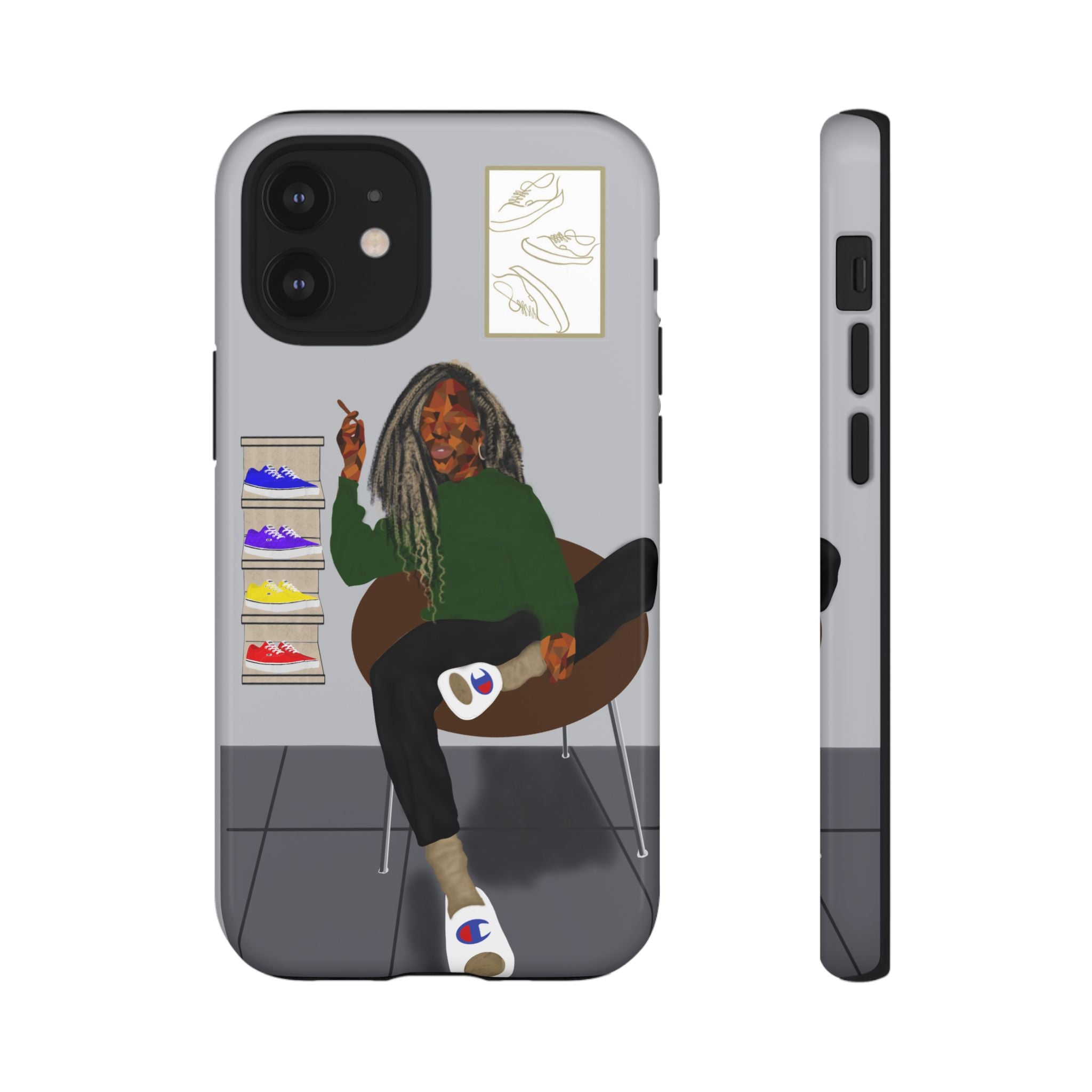 Phone Case — Chill Sneakerhead Illustration ("Tough Cases")