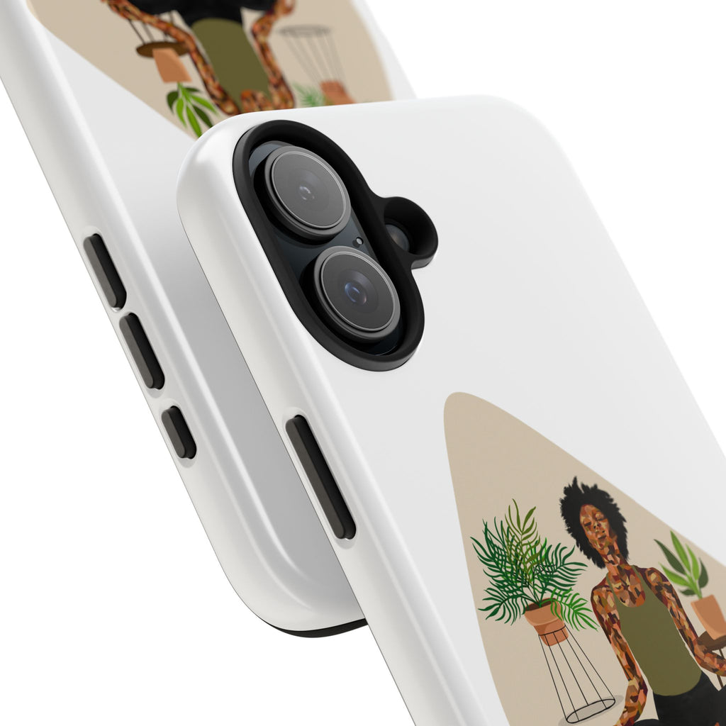 Yoga Girl Tough Phone Case — Meditation, Plants & Self‑Care Protective Cover