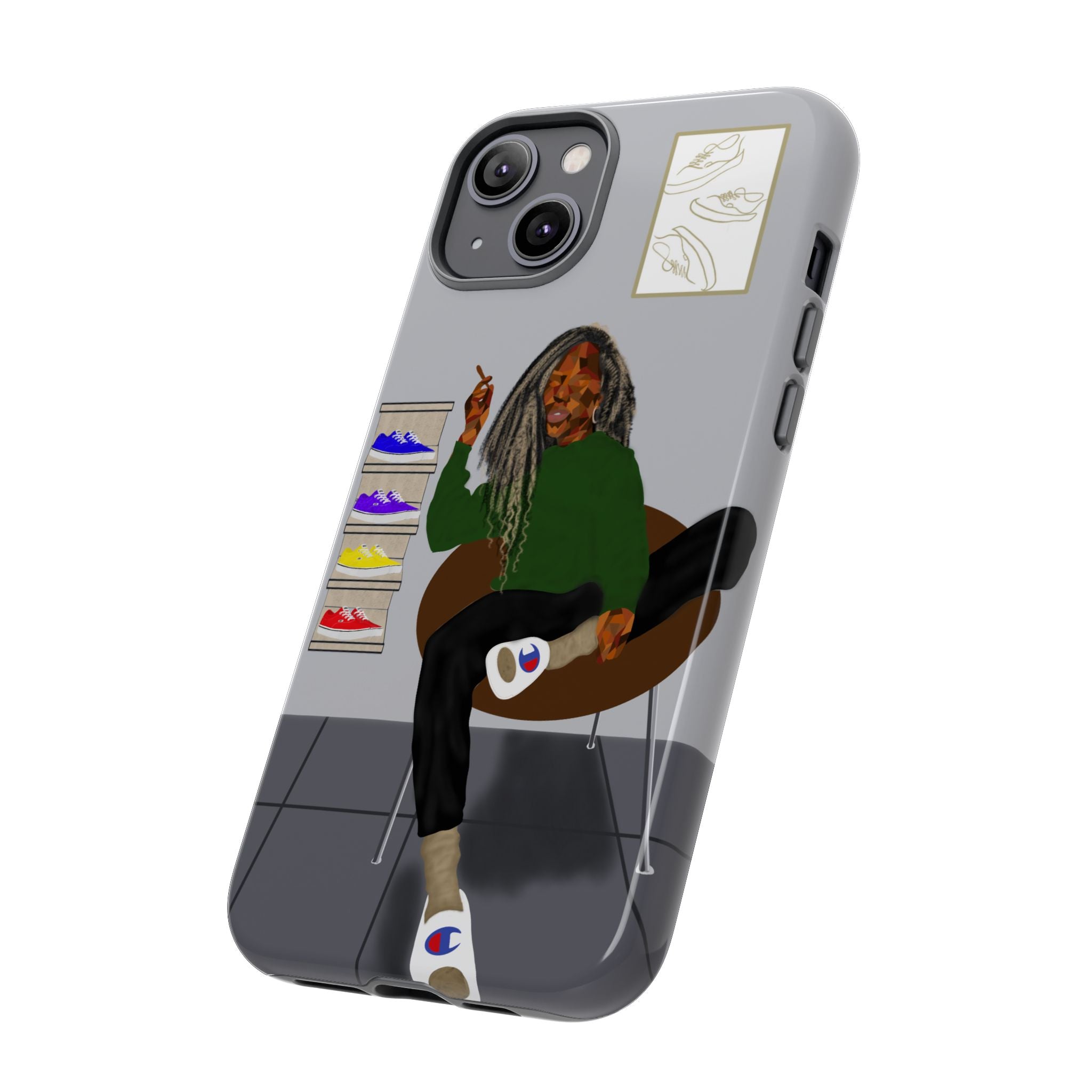 Phone Case — Chill Sneakerhead Illustration ("Tough Cases")