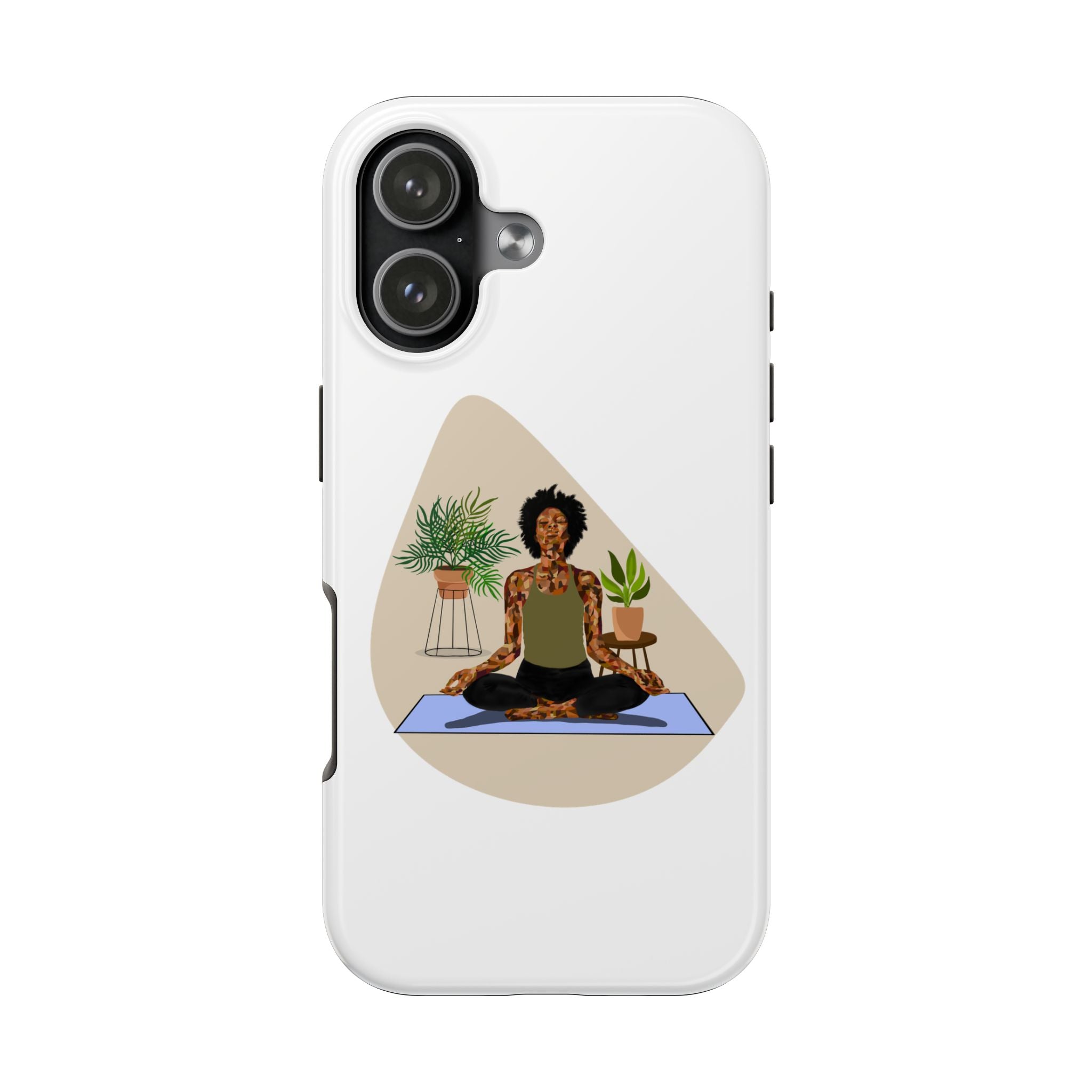 Yoga Girl Tough Phone Case — Meditation, Plants & Self‑Care Protective Cover