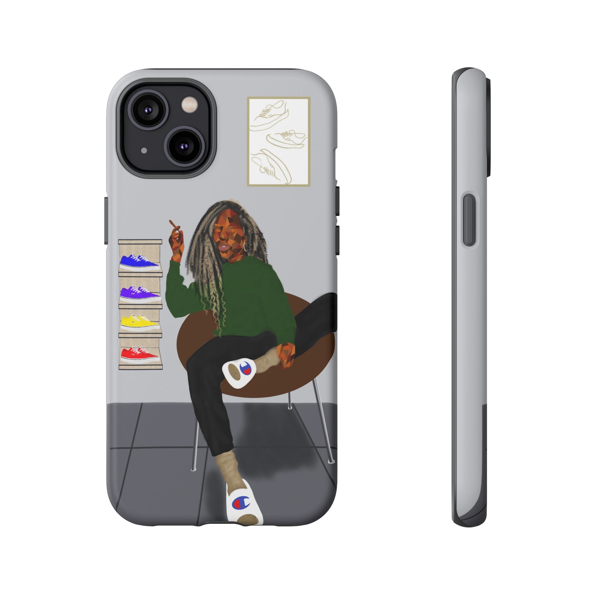 Phone Case — Chill Sneakerhead Illustration ("Tough Cases")