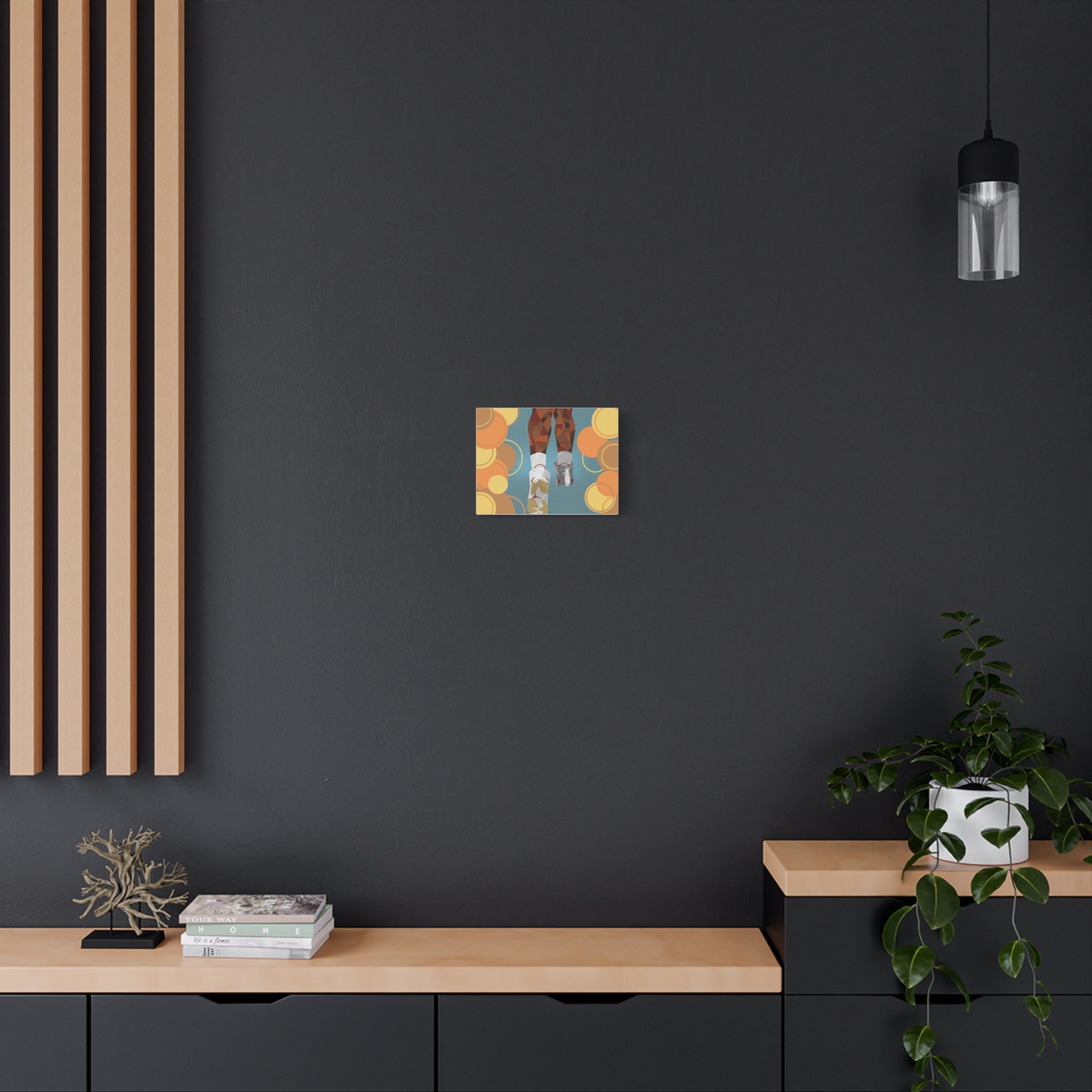 Basketball Sneakers Canvas Print — Retro Air Jordan Poster Art