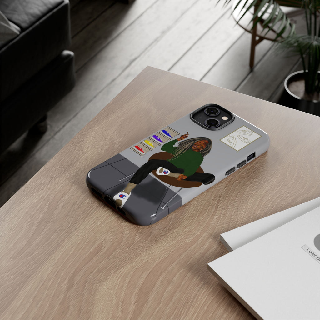 Phone Case — Chill Sneakerhead Illustration ("Tough Cases")