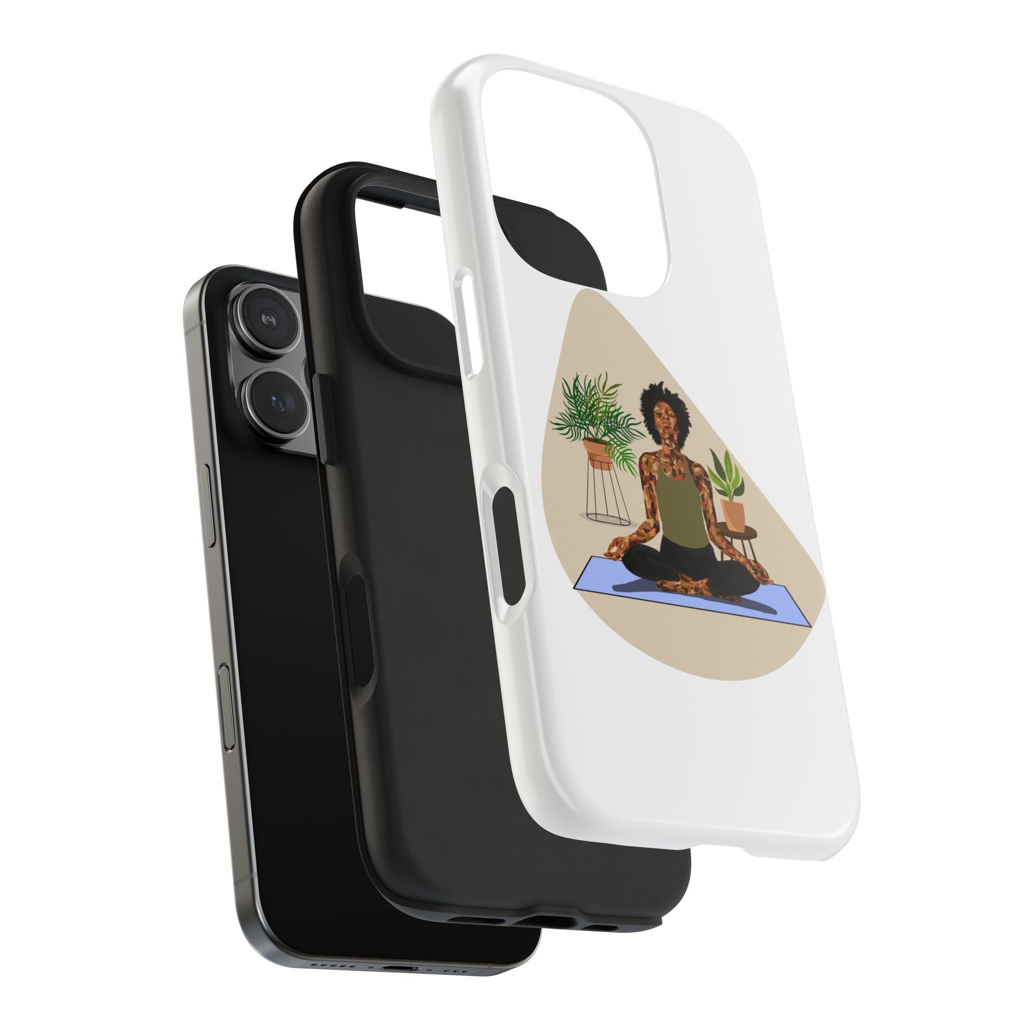 Yoga Girl Tough Phone Case — Meditation, Plants & Self‑Care Protective Cover