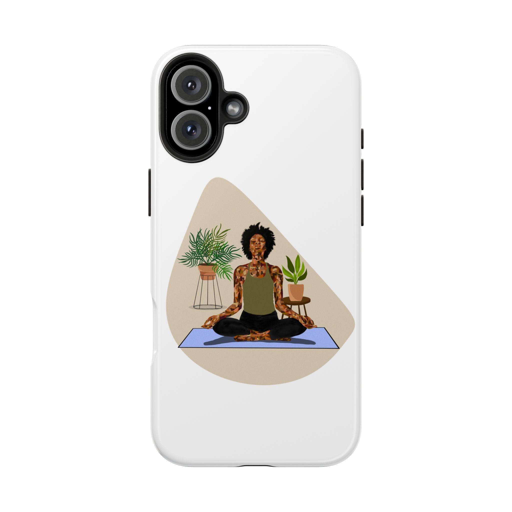 Yoga Girl Tough Phone Case — Meditation, Plants & Self‑Care Protective Cover