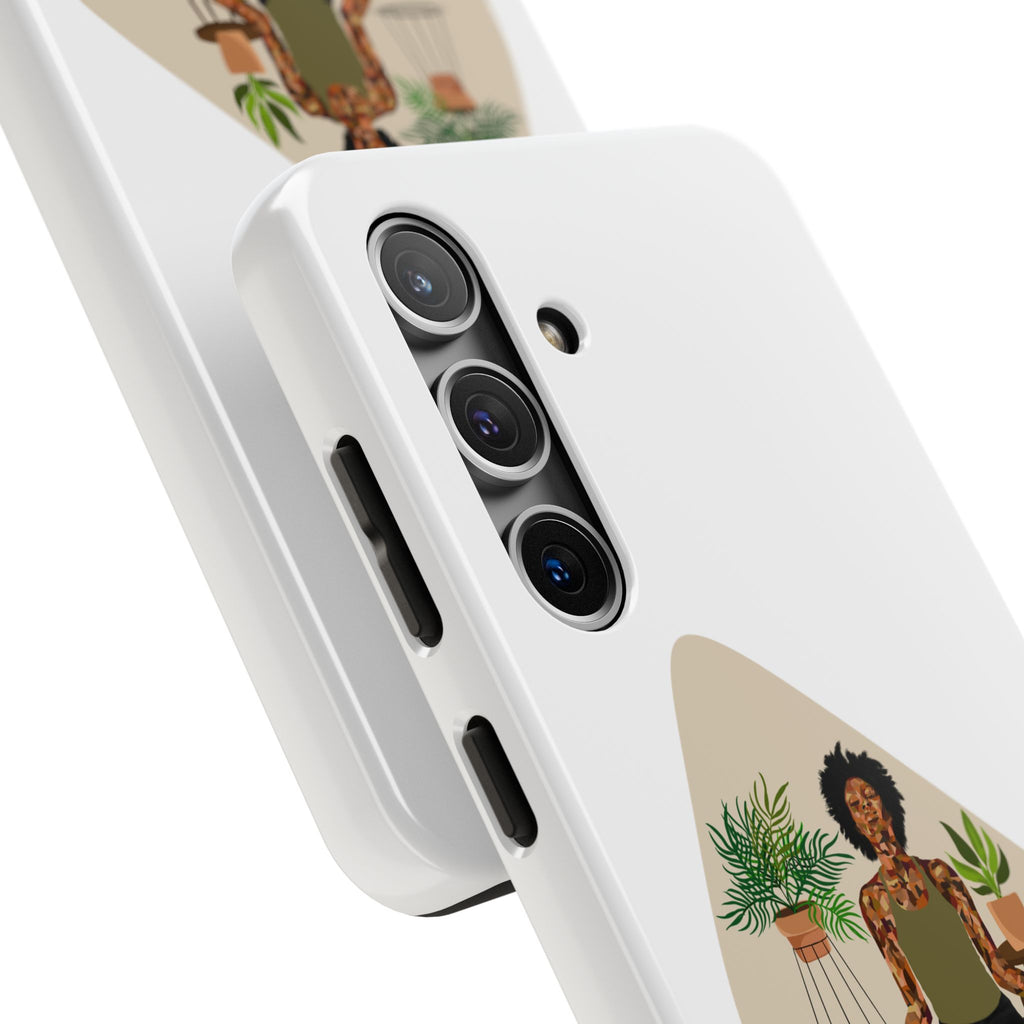 Yoga Girl Tough Phone Case — Meditation, Plants & Self‑Care Protective Cover
