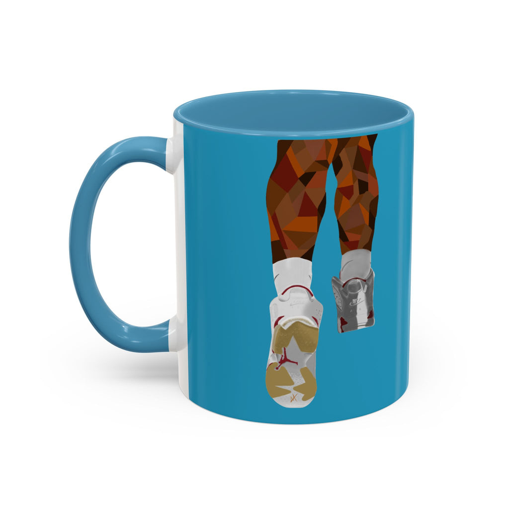 Progress Over Perfection Accent Coffee Mug — Motivational Blue 11/15oz