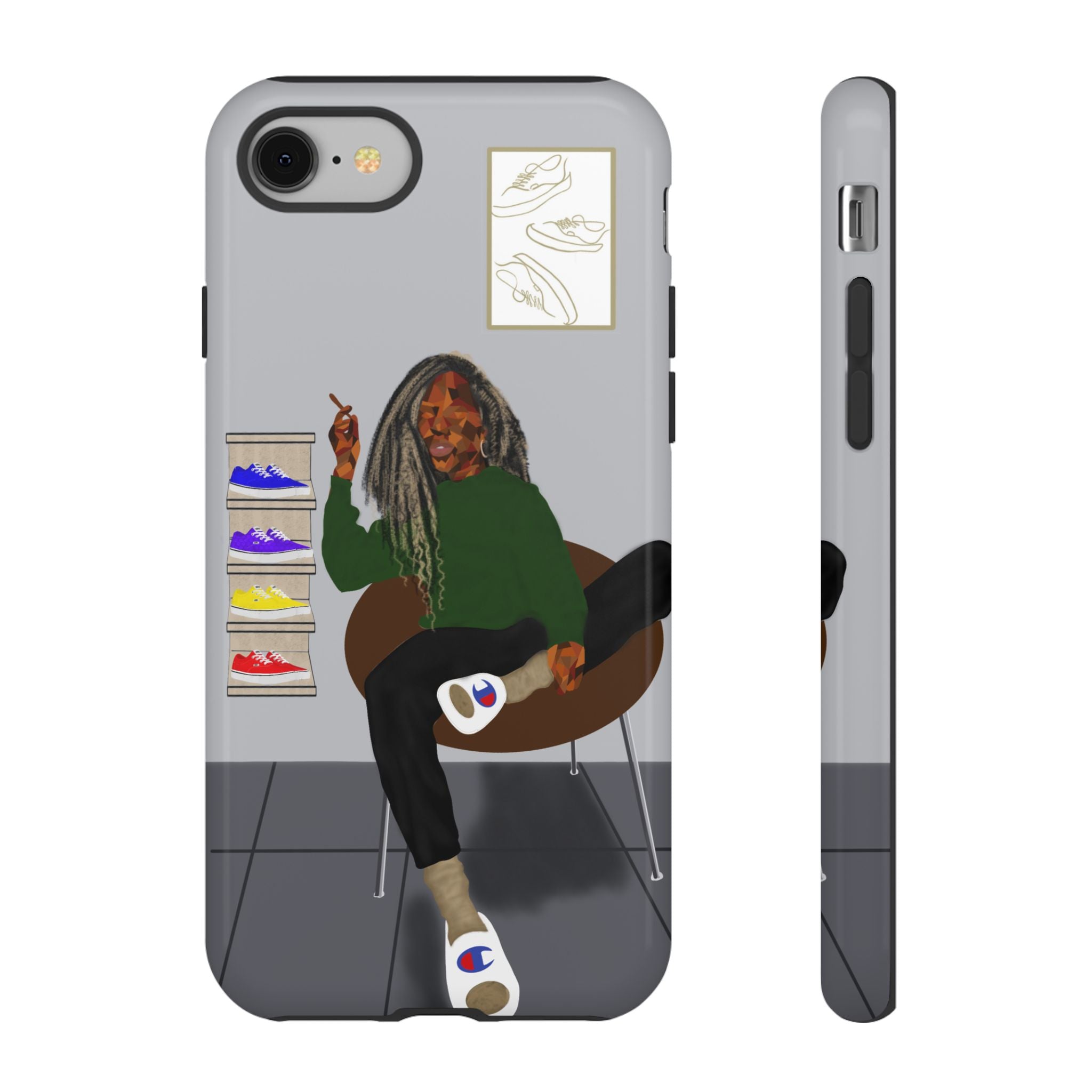 Phone Case — Chill Sneakerhead Illustration ("Tough Cases")