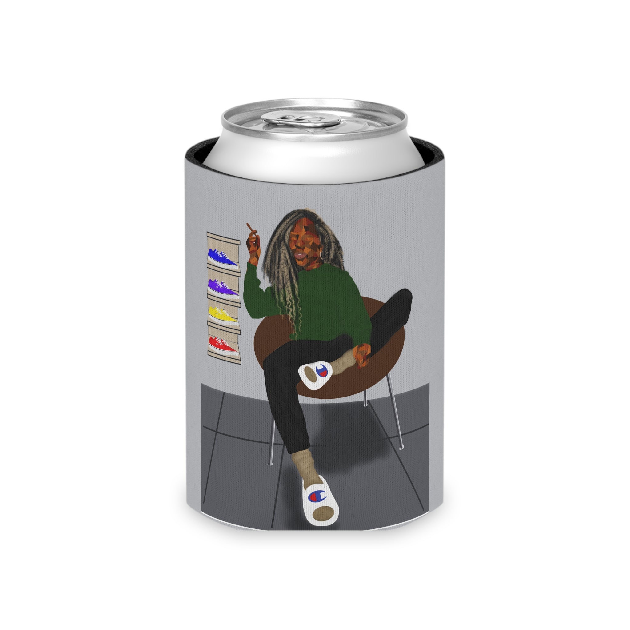 Can Cooler — Chill Dreads Lounge Art Drink Can Cooler