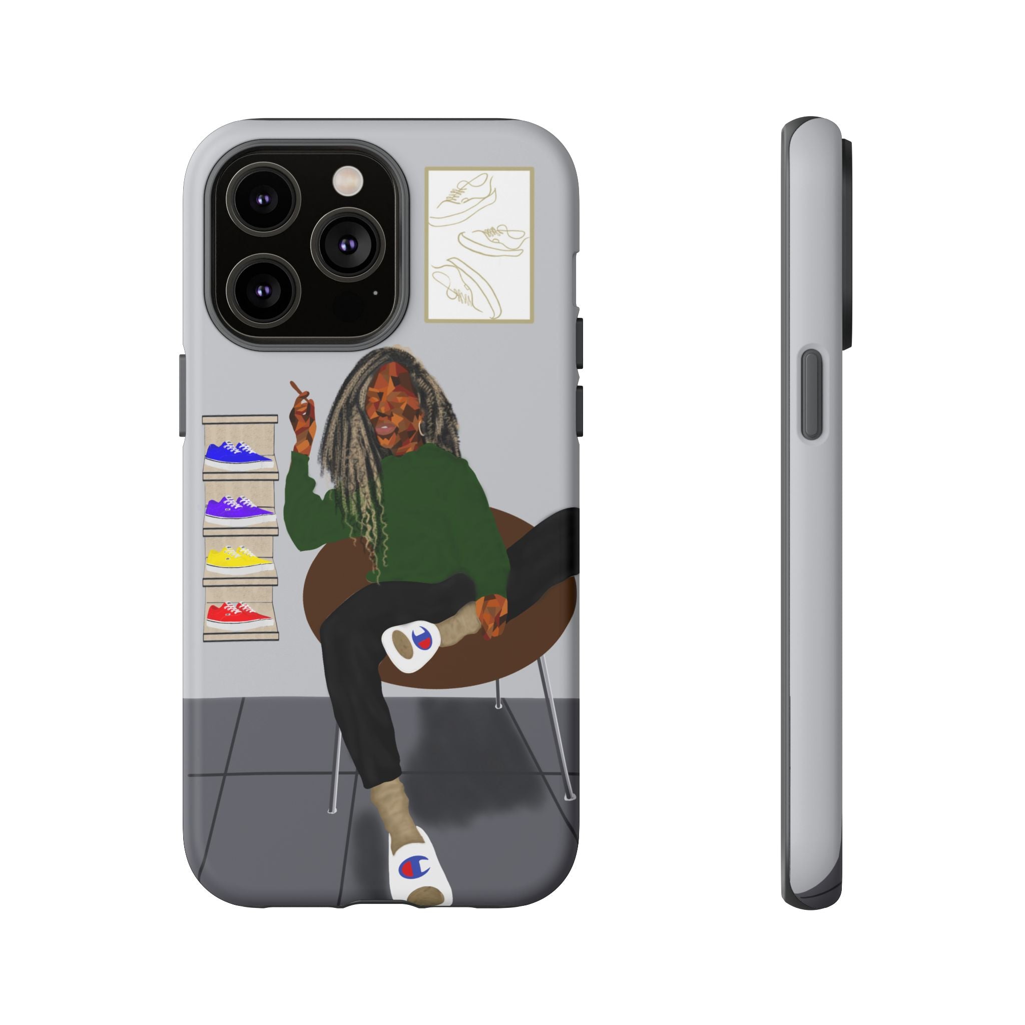 Phone Case — Chill Sneakerhead Illustration ("Tough Cases")