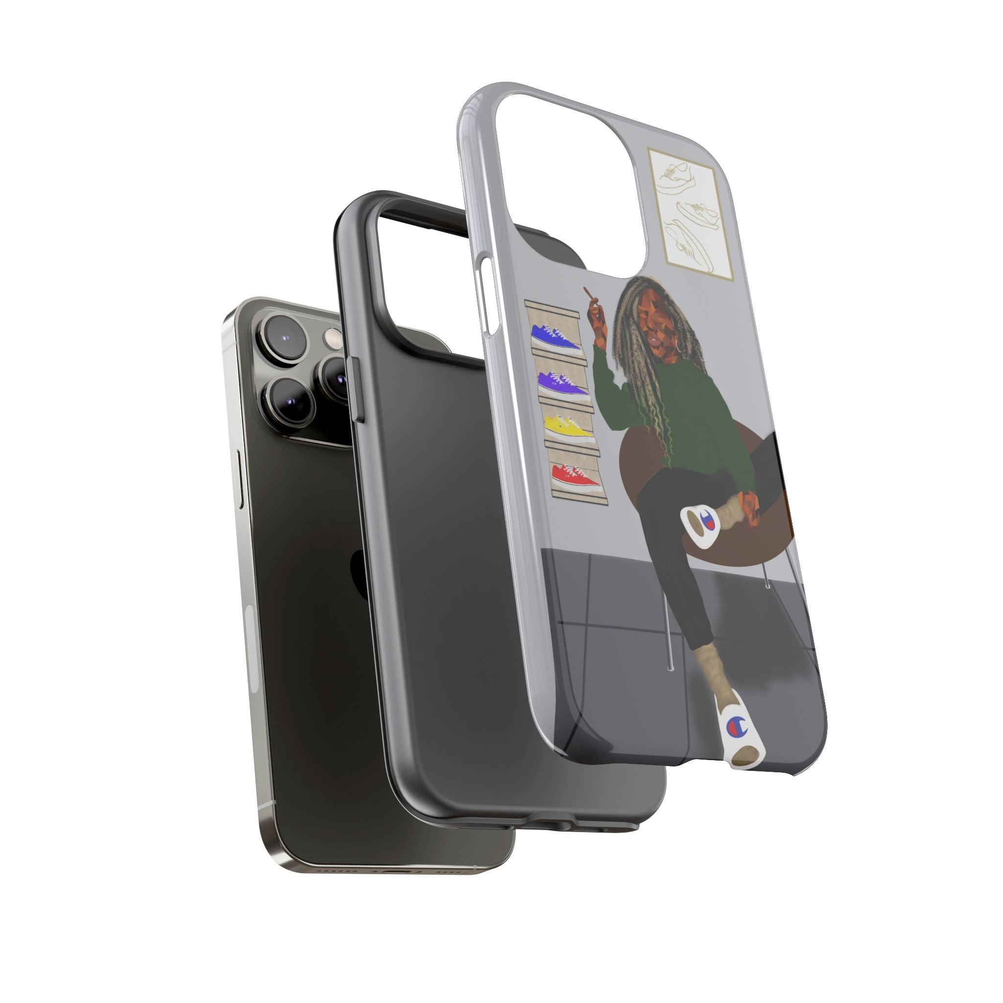 Phone Case — Chill Sneakerhead Illustration ("Tough Cases")