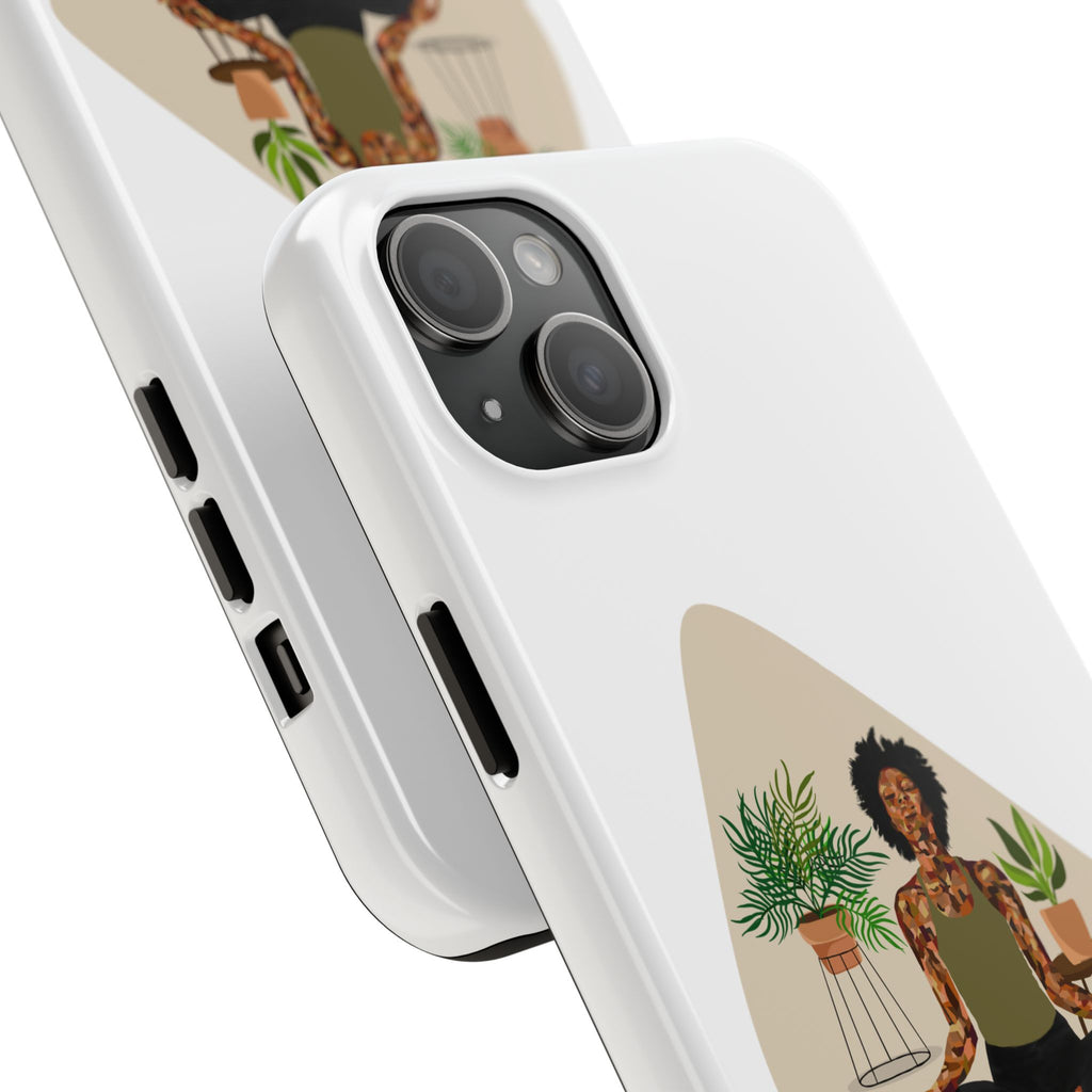 Yoga Girl Tough Phone Case — Meditation, Plants & Self‑Care Protective Cover